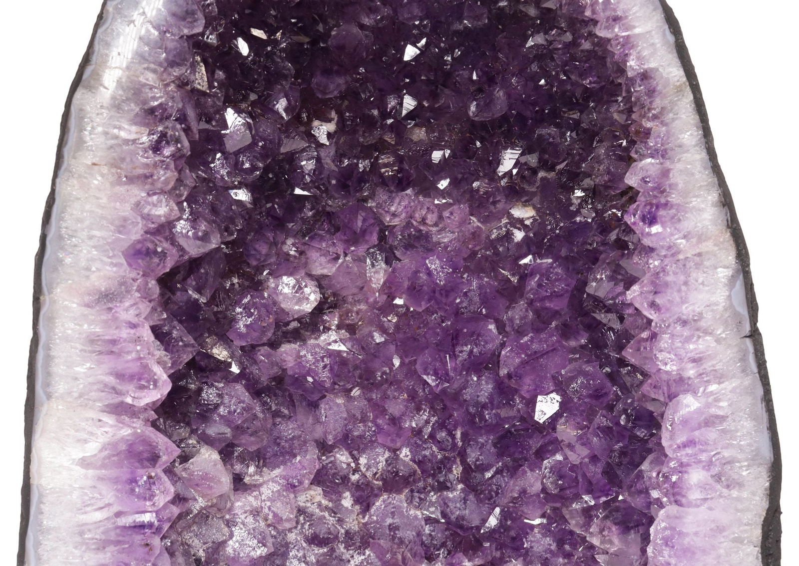 LARGE GEOLOGICAL AMETHYST CATHEDRAL GEODE, 18.5"H - 3
