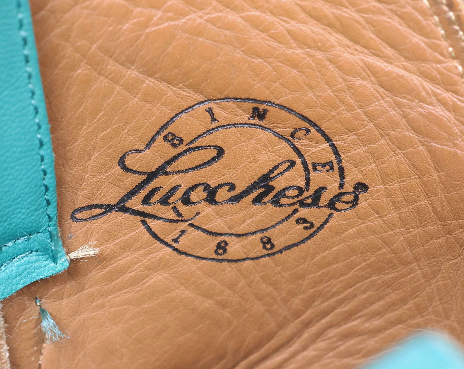 (PAIR) MEN'S LUCCHESE ROWDY CAIMAN STITCHED LEATHER COWBOY BOOTS - 6