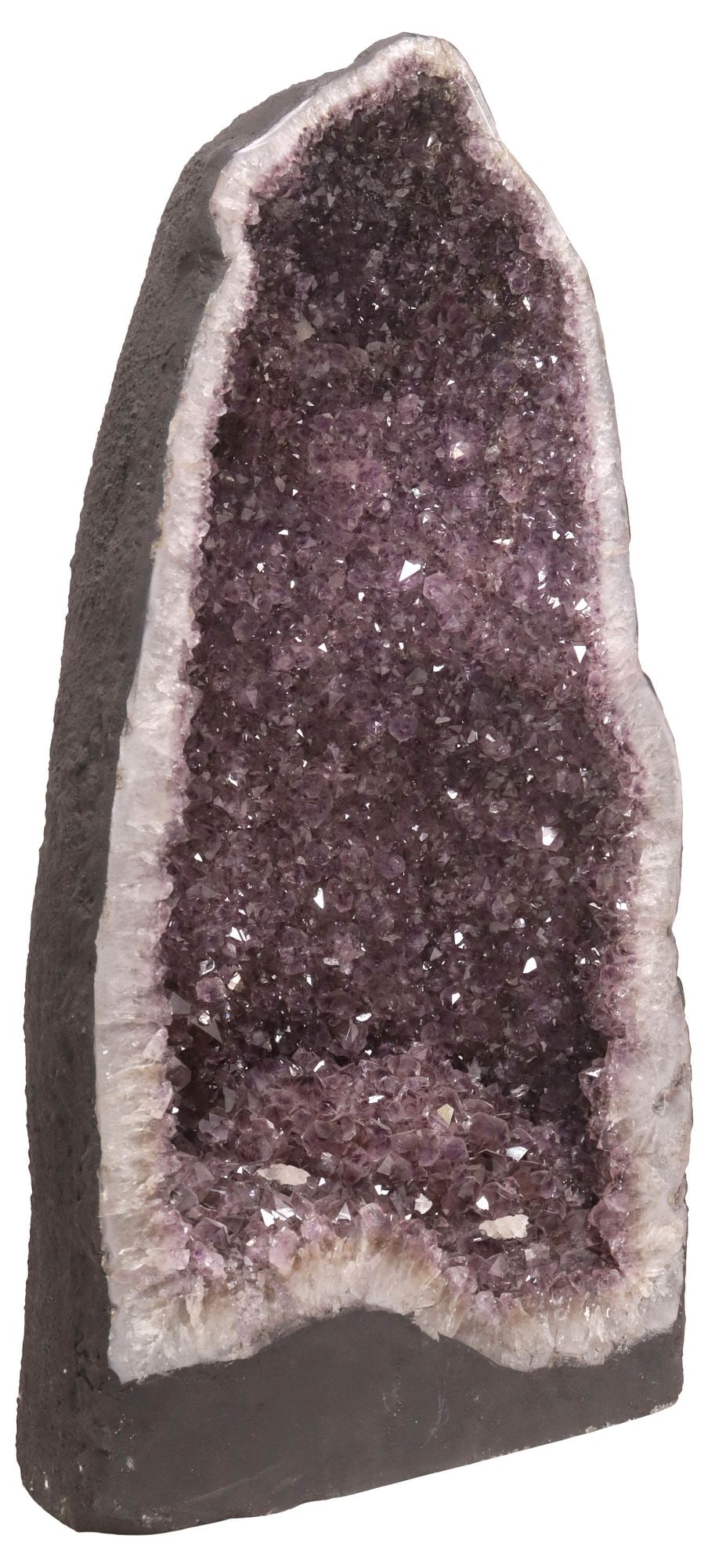 LARGE GEOLOGICAL AMETHYST CATHEDRAL GEODE, 20.25"H: Large amethyst cathedral geode specimen, approx 20.25"h, 11"w, 7"d, 47.25lbs