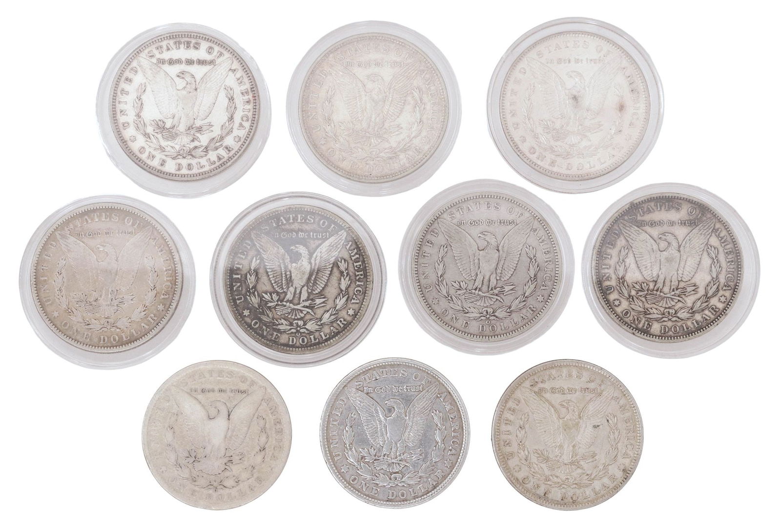 (10) U.S. MORGAN SILVER DOLLARS - 2