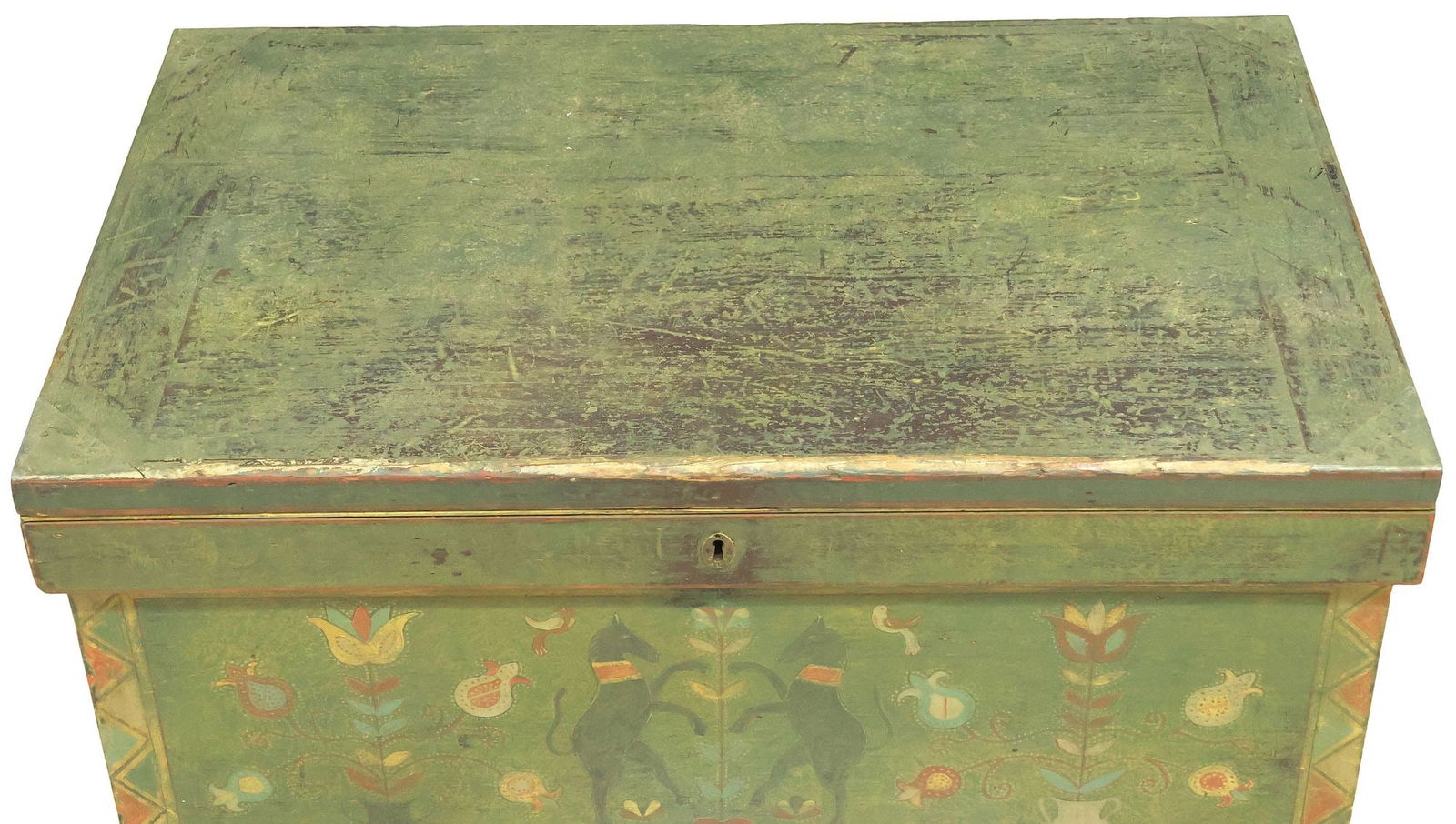 ENGLISH PAINT-DECORATED BLANKET CHEST, 19TH C. - 3