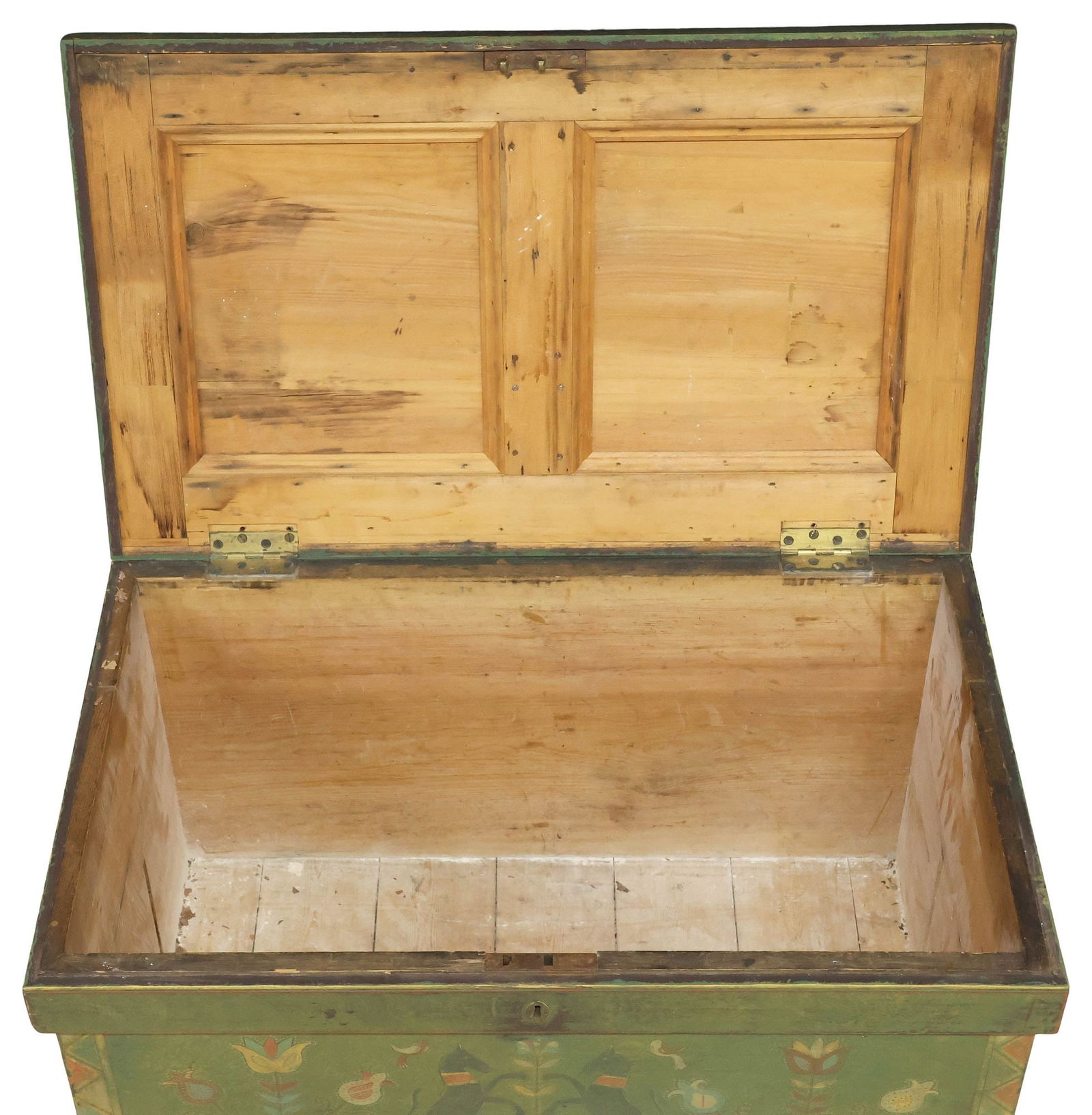 ENGLISH PAINT-DECORATED BLANKET CHEST, 19TH C. - 4