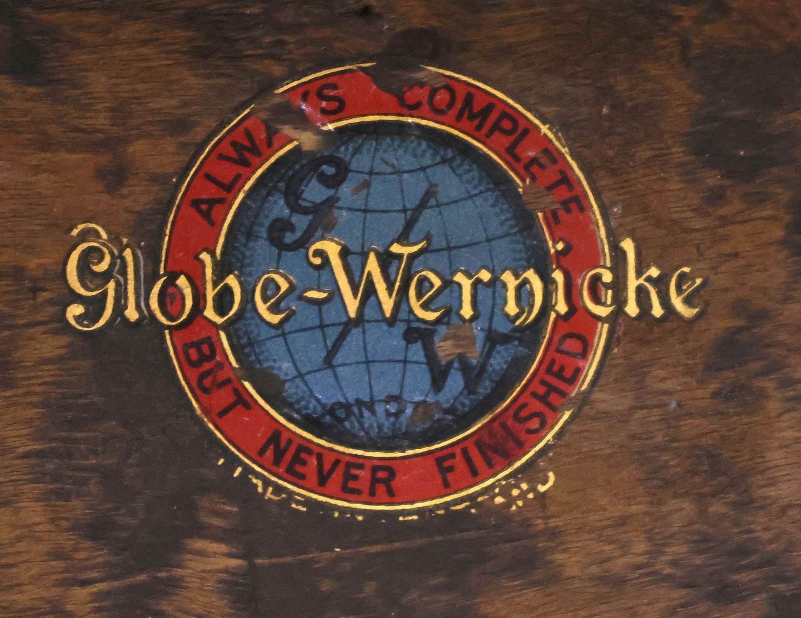 GLOBE-WERNICKE OAK & LEADED GLASS 5-STACK BARRISTER BOOKCASE - 6