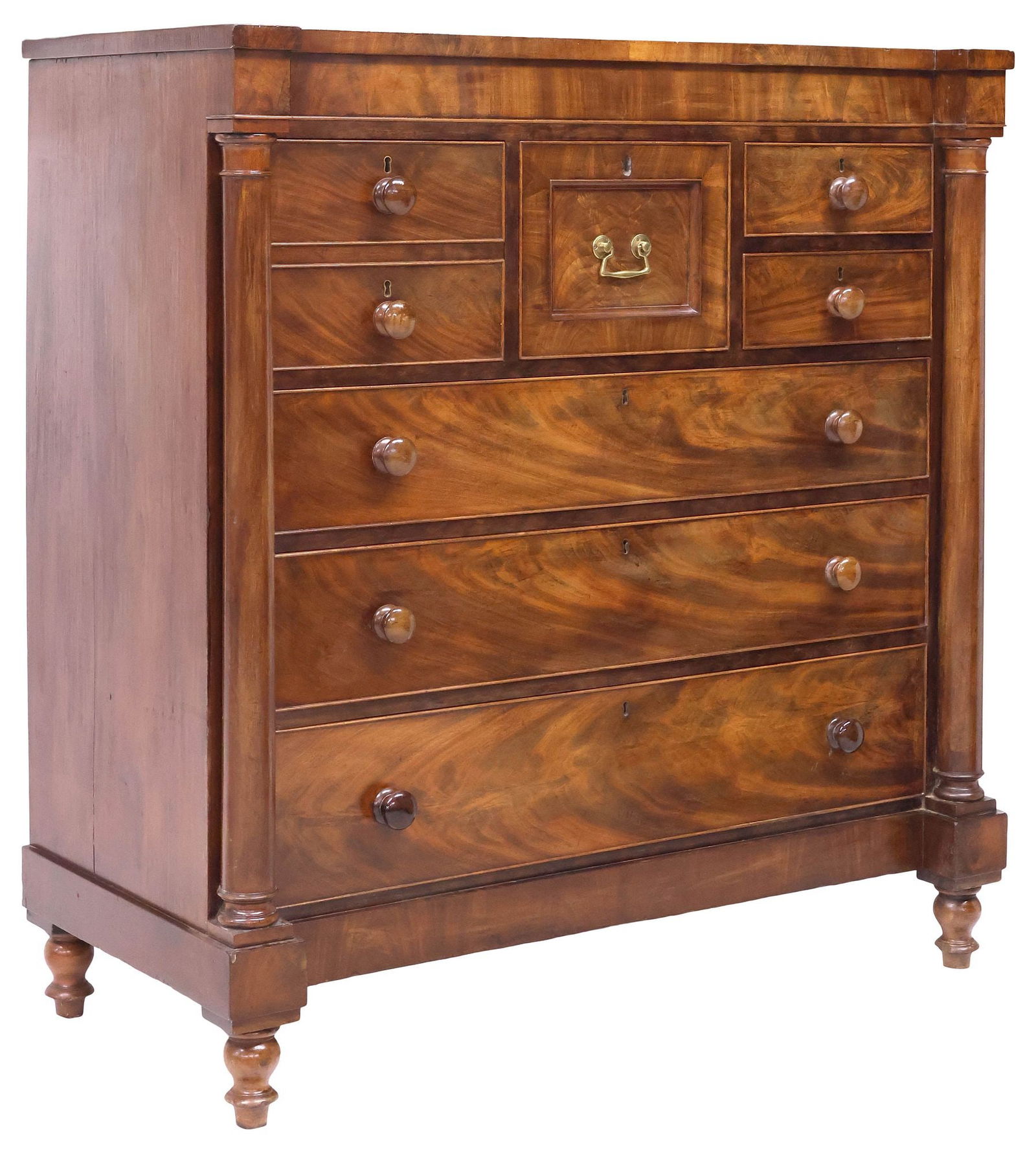 SCOTTISH VICTORIAN MAHOGANY CHEST OF DRAWERS (1 of 5)
