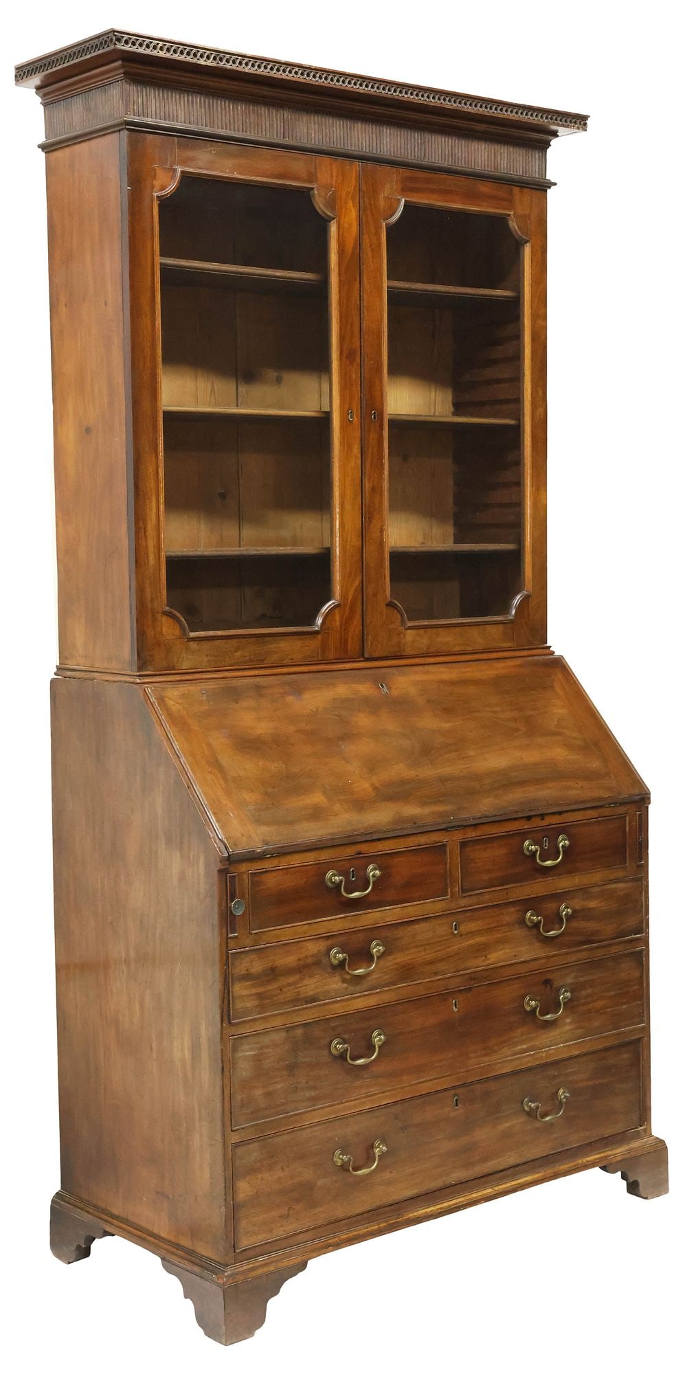 ENGLISH GEORGE III PERIOD MAHOGANY FALL-FRONT BUREAU / BOOKCASE (1 of 7)