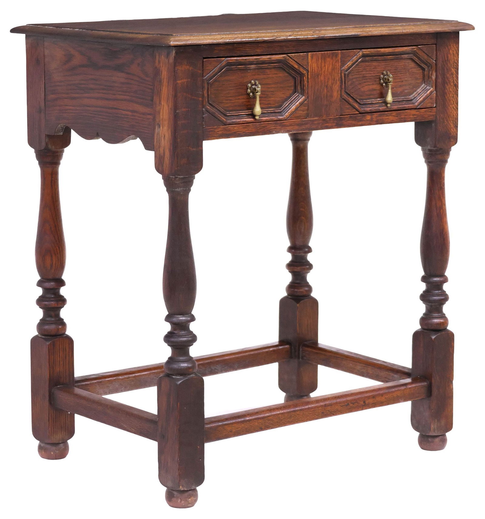 ENGLISH GEORGE III PERIOD CARVED OAK SIDE TABLE (1 of 5)