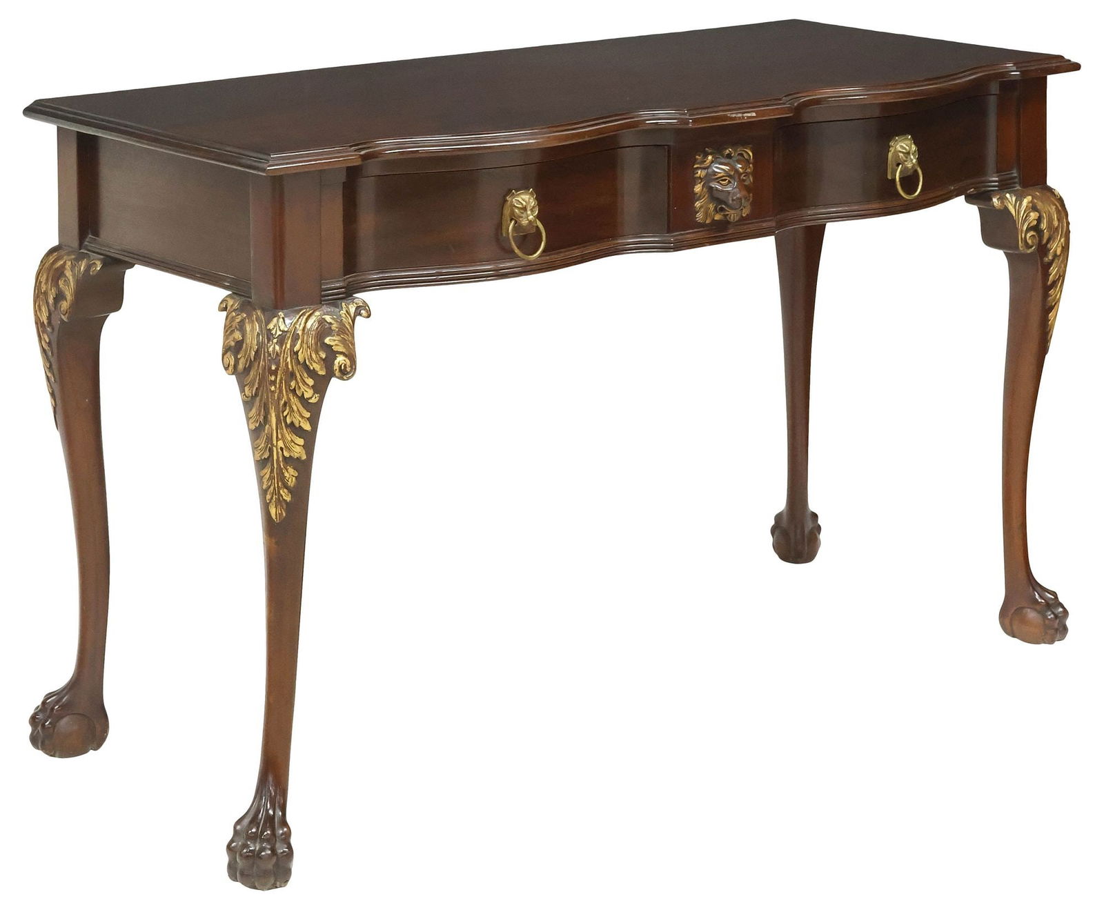 CHIPPENDALE STYLE PARCEL-GILT MAHOGANY CONSOLE TABLE (1 of 7)