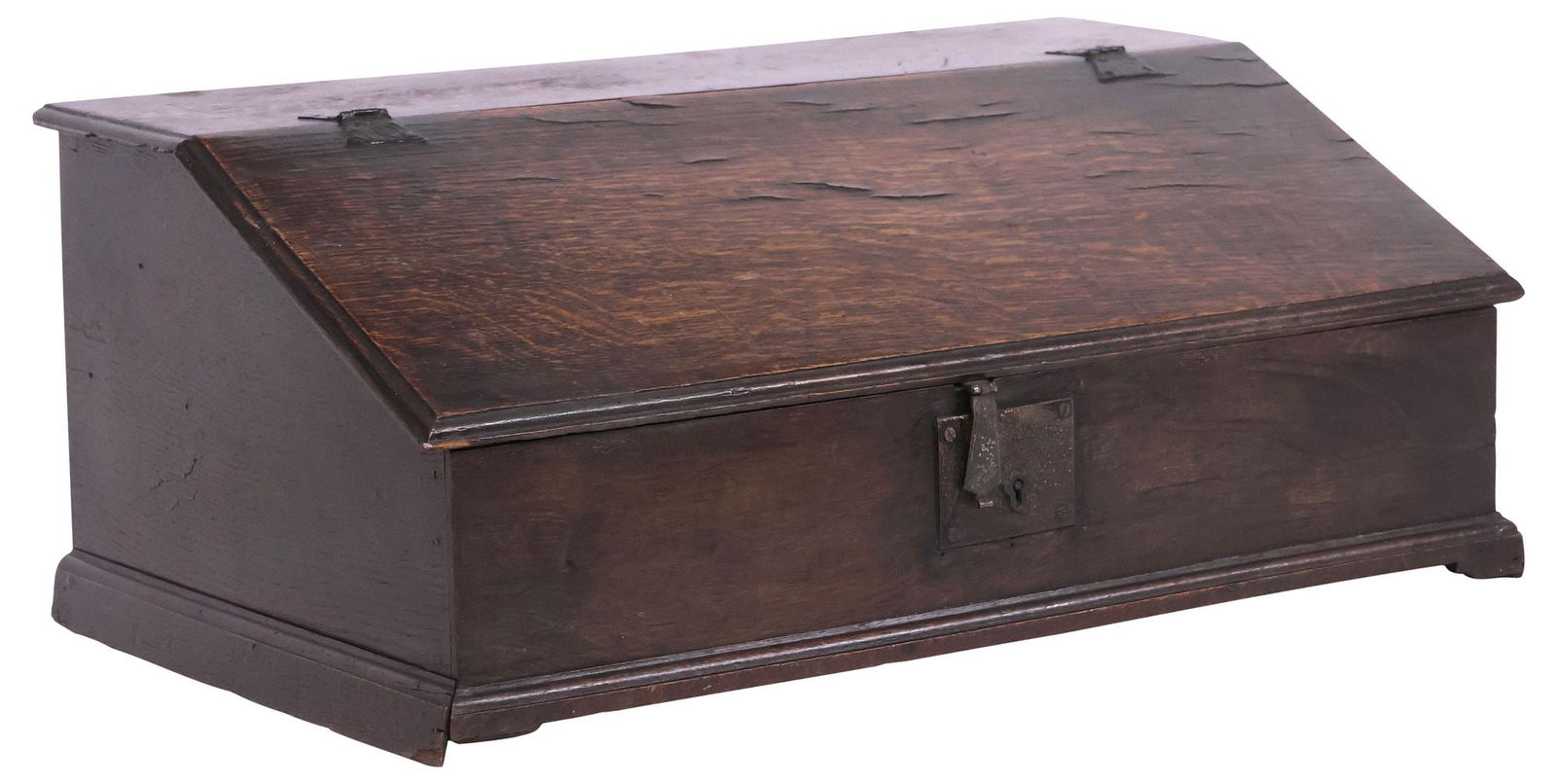 ENGLISH CARVED OAK TABLETOP BIBLE BOX / WRITING CABINET (1 of 6)