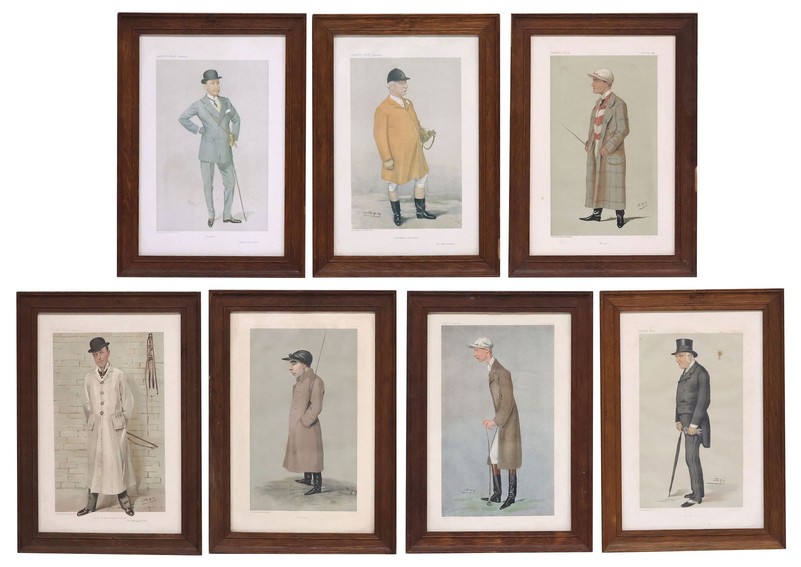 (7) FRAMED VANITY FAIR SPY CARICATURE CHROMOLITHOGRAPH PRINTS (1 of 8)