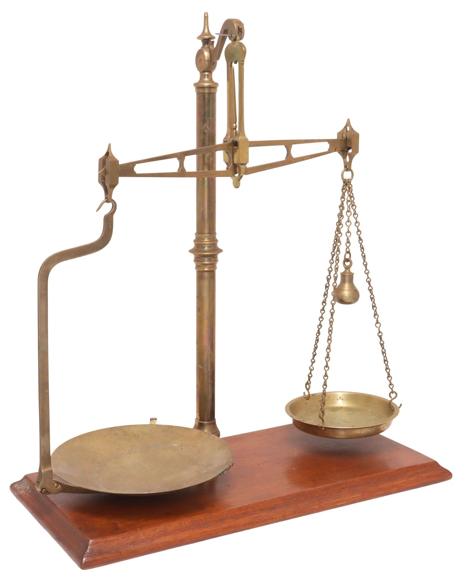 IRISH W.D. EDMONDS & COMPANY SHOP COUNTER BRASS BALANCE BEAM SCALES (1 of 7)