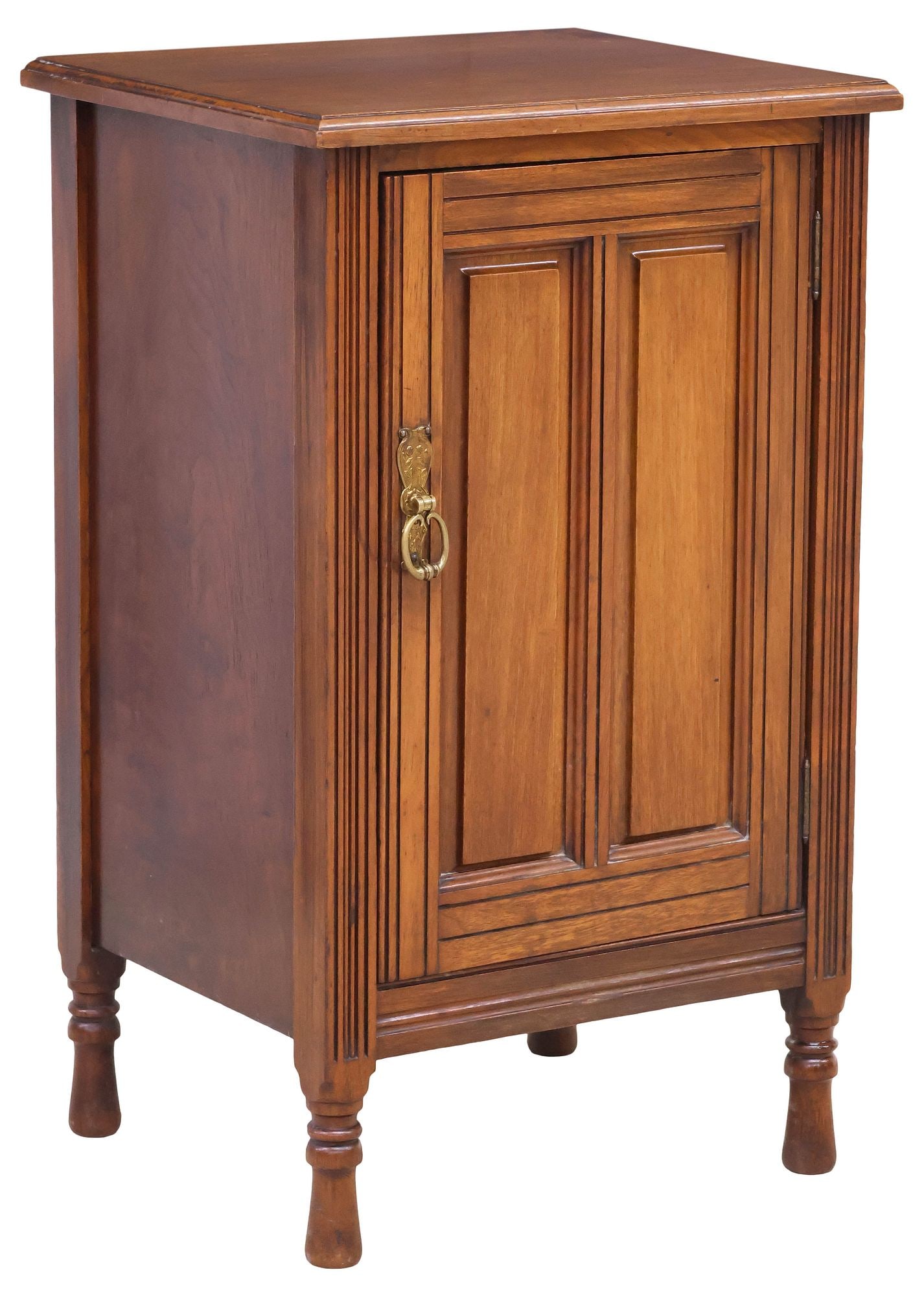 ENGLISH EDWARDIAN PANELED MAHOGANY BEDSIDE CABINET (1 of 5)