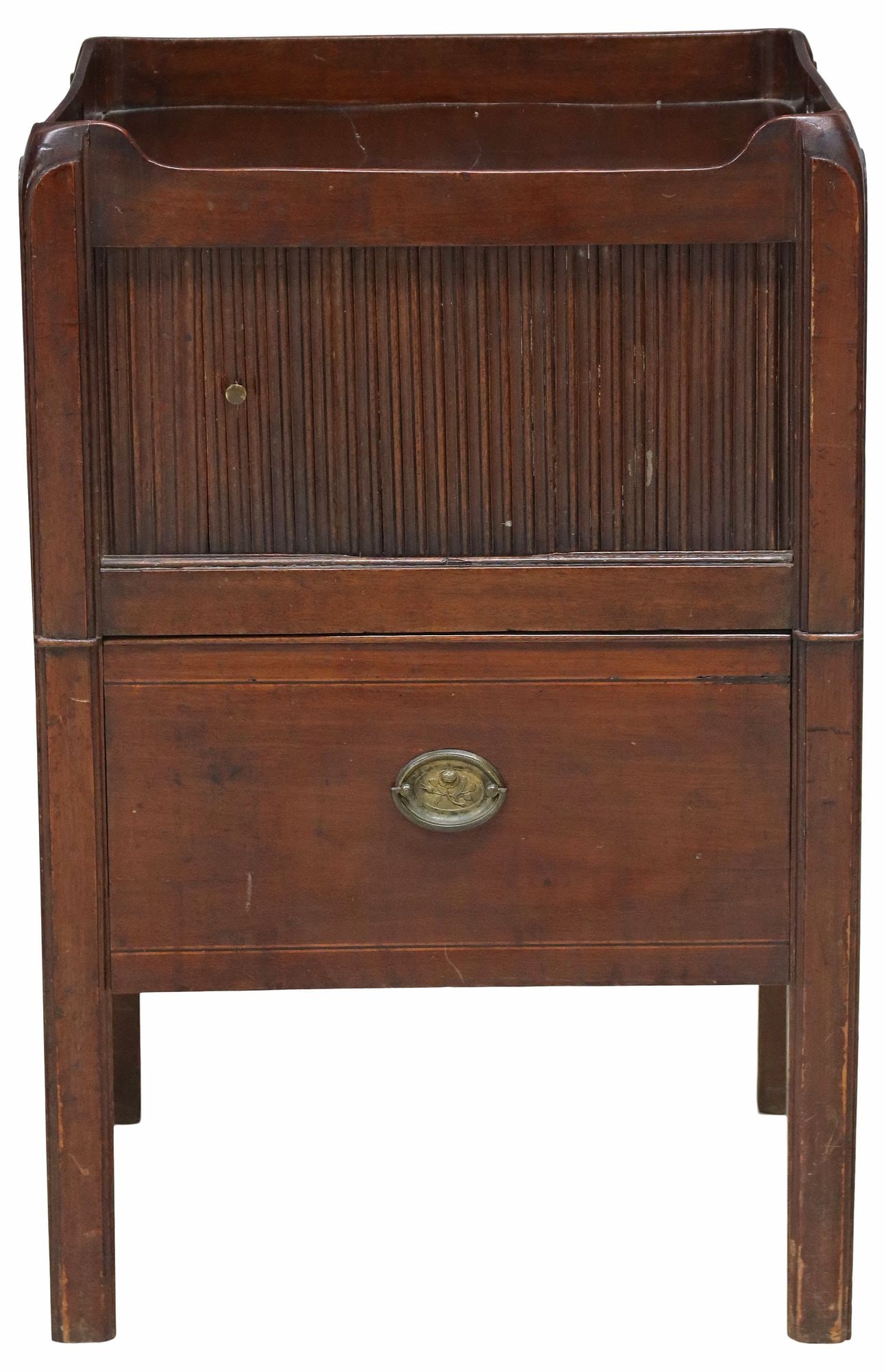 GEORGE III MAHOGANY BEDSIDE COMMODE - 2