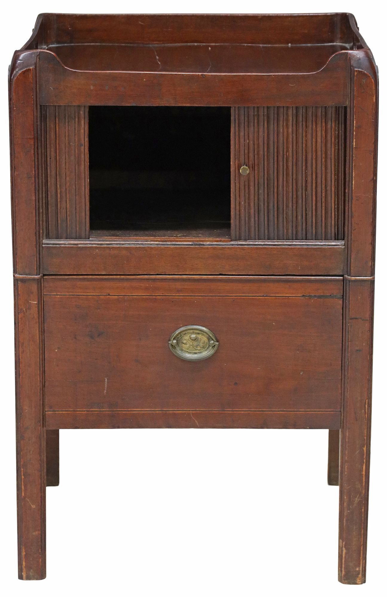 GEORGE III MAHOGANY BEDSIDE COMMODE - 3