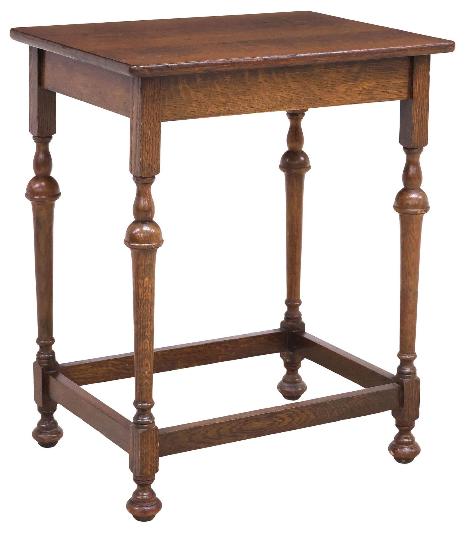 ENGLISH TURNED OAK OCCASIONAL SIDE TABLE (1 of 4)