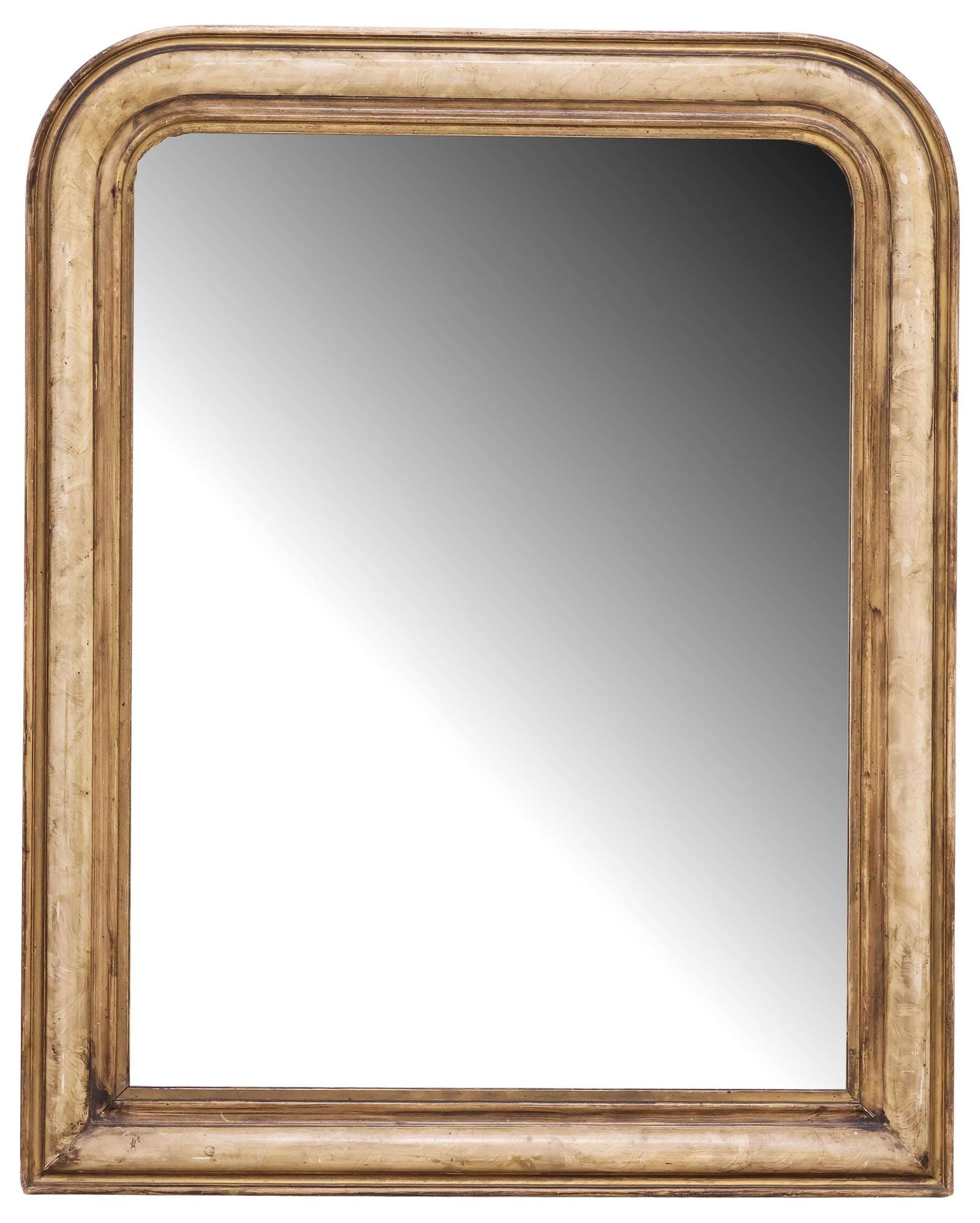 FRENCH LOUIS PHILIPPE STYLE PARCEL GILT & PAINTED MIRROR (1 of 3)