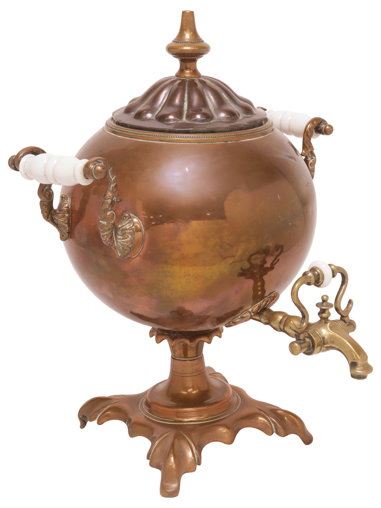 ENGLISH VICTORIAN COPPER & BRASS SAMOVAR/ HOT WATER URN (1 of 7)