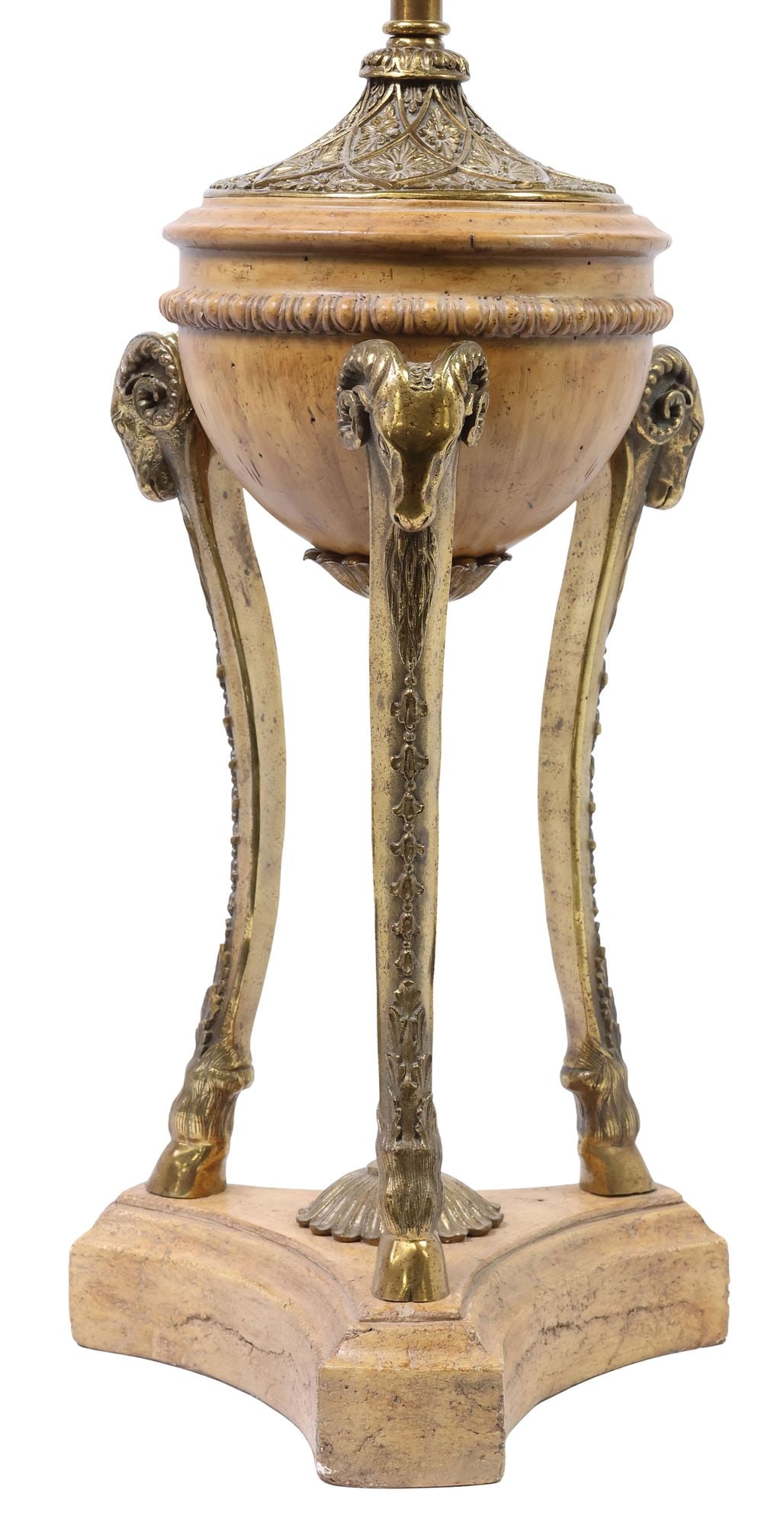 MAITLAND-SMITH NEOCLASSICAL STYLE RAM'S HEAD 1-LT TABLE LAMP (1 of 6)