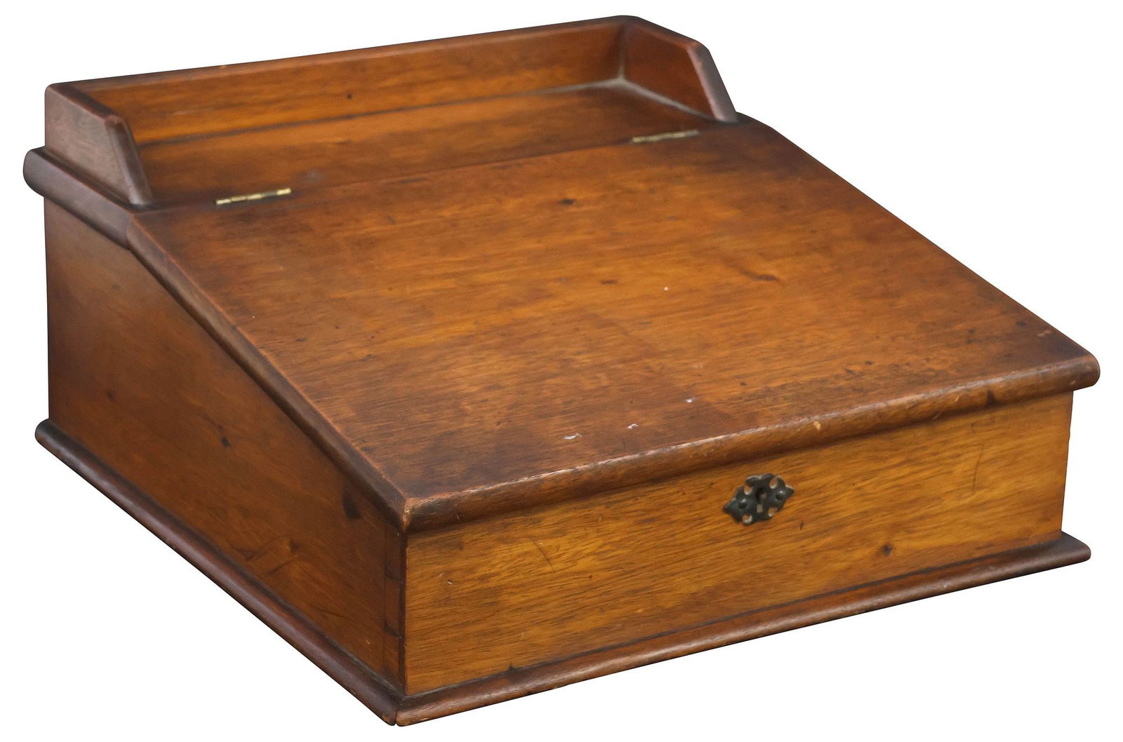 ENGLISH MAHOGANY SLANT-LID TABLETOP DESK / WRITING SLOPE (1 of 6)