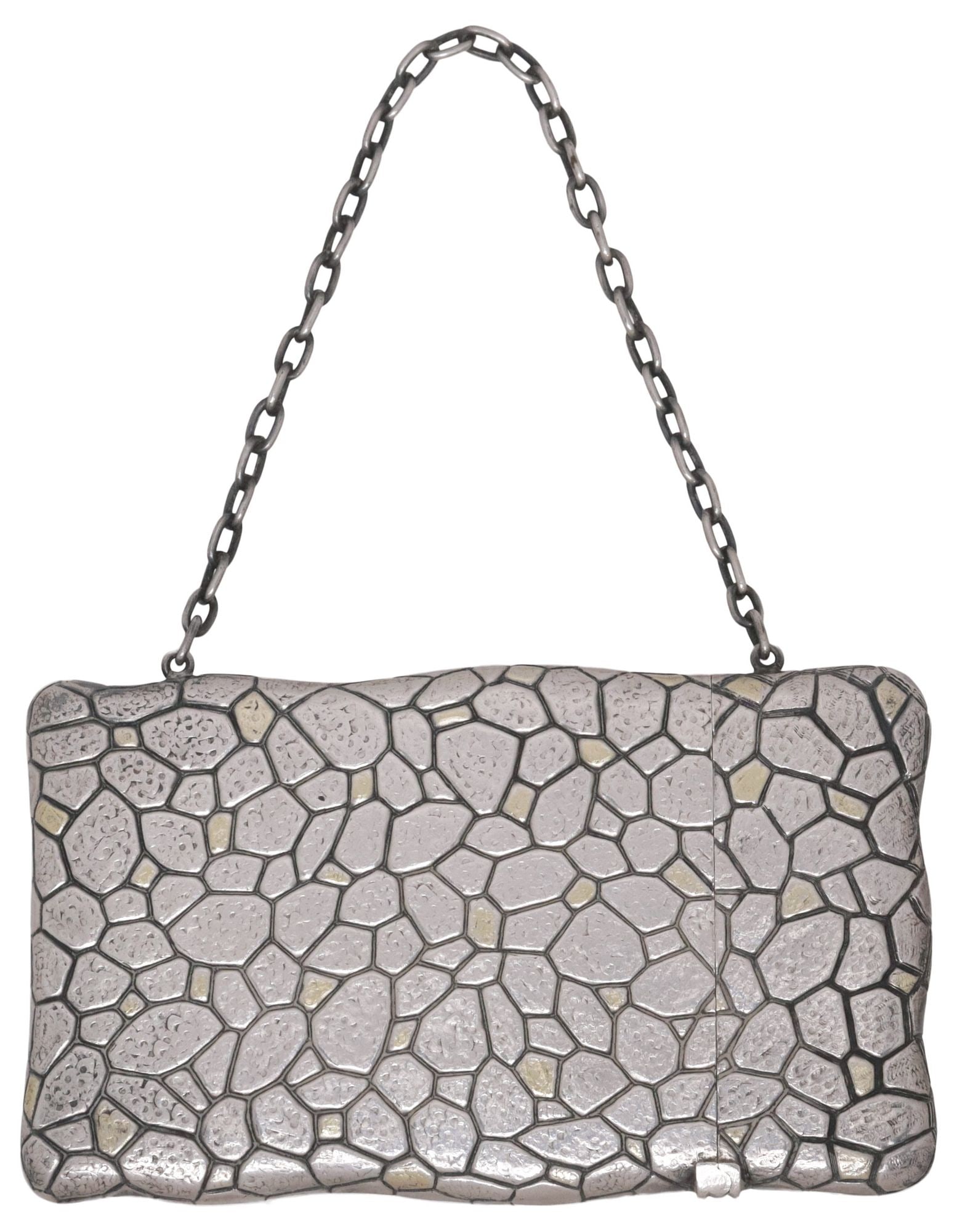 AMERICAN WHITING AESTHETIC MOVEMENT PARCEL-GILT STERLING CARD CASE - 3