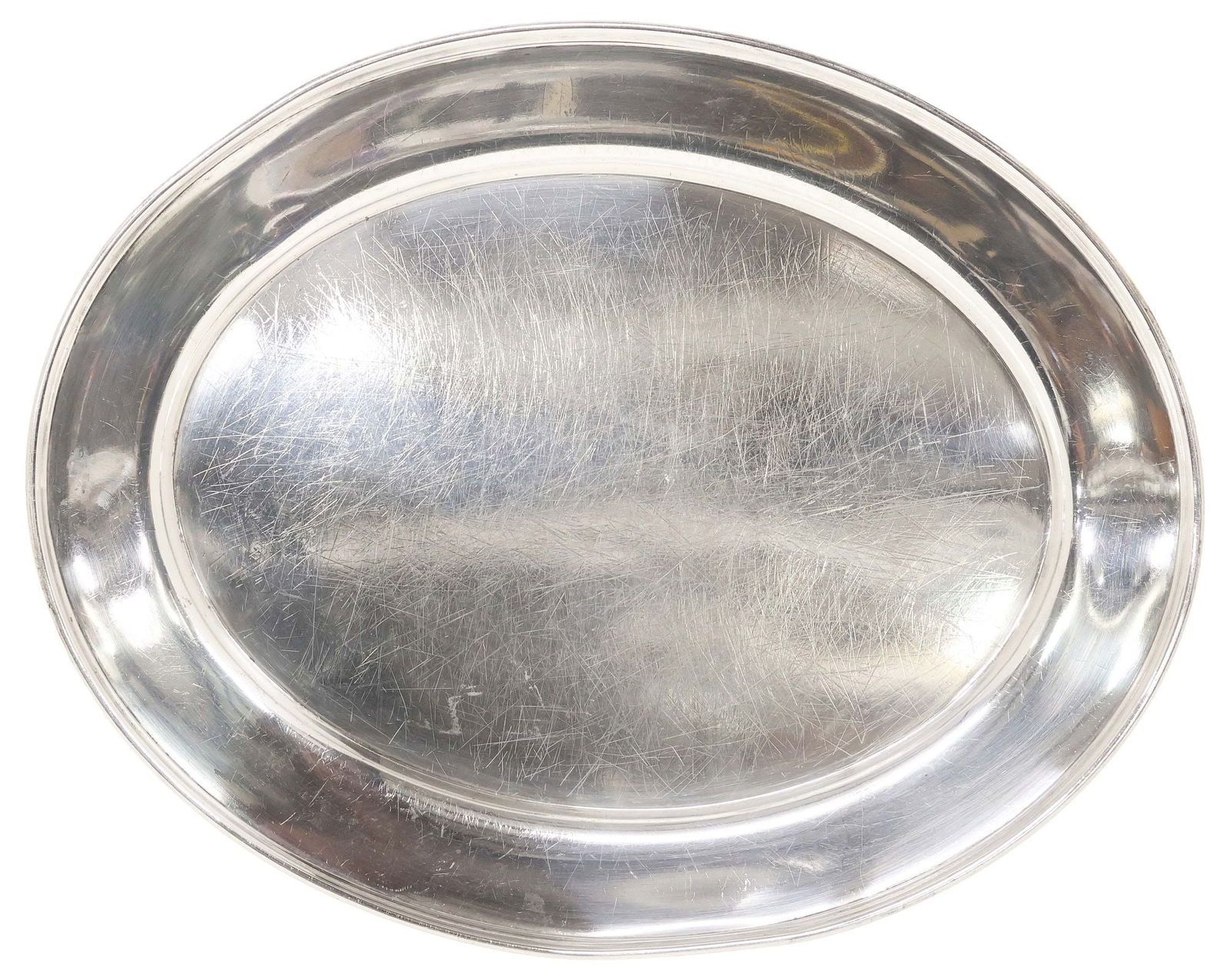 LARGE AMERICAN WHITING MFG. CO. STERLING SILVER SERVICE TRAY, 32.79OZT (1 of 4)