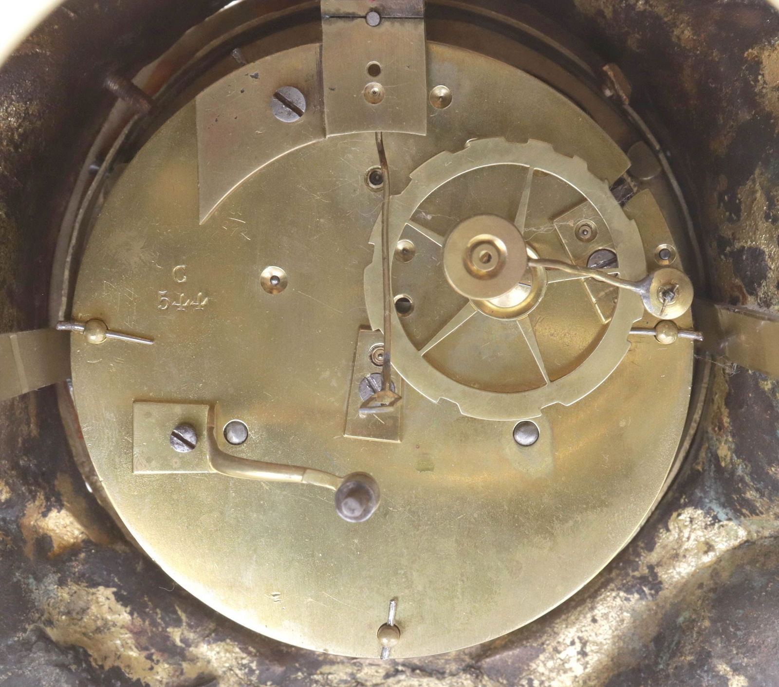 FRENCH ORMOLU FIGURAL SEATED LADY MANTEL CLOCK - 6