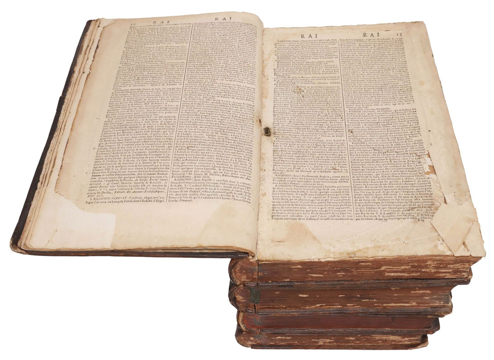 TABLE BOX FASHIONED FROM ANTIQUE LEATHER-BOUND FRENCH LIBRARY BOOKS - 5