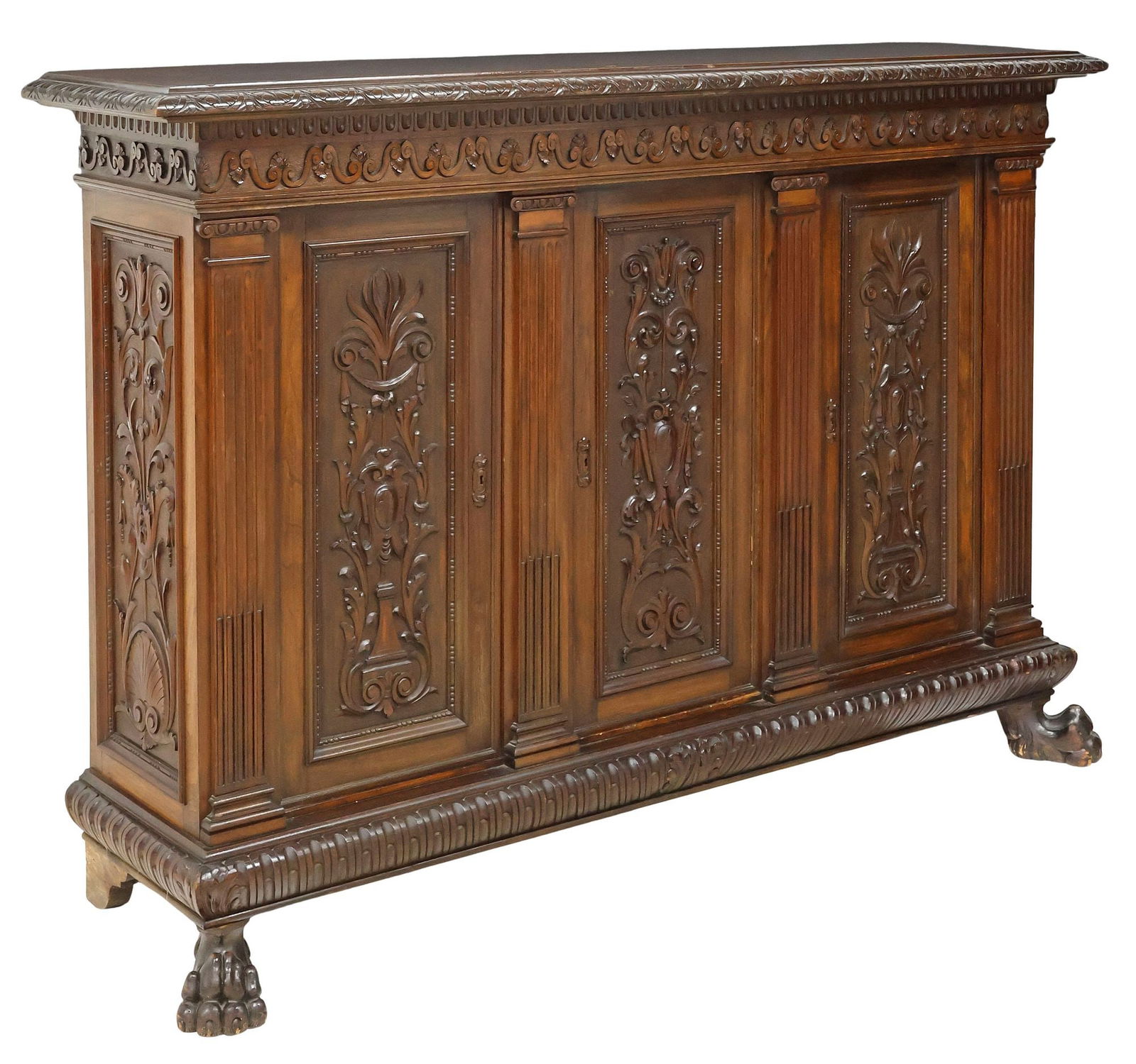 ITALIAN RENAISSANCE REVIVAL CARVED WALNUT LIFT-TOP CABINET (1 of 6)