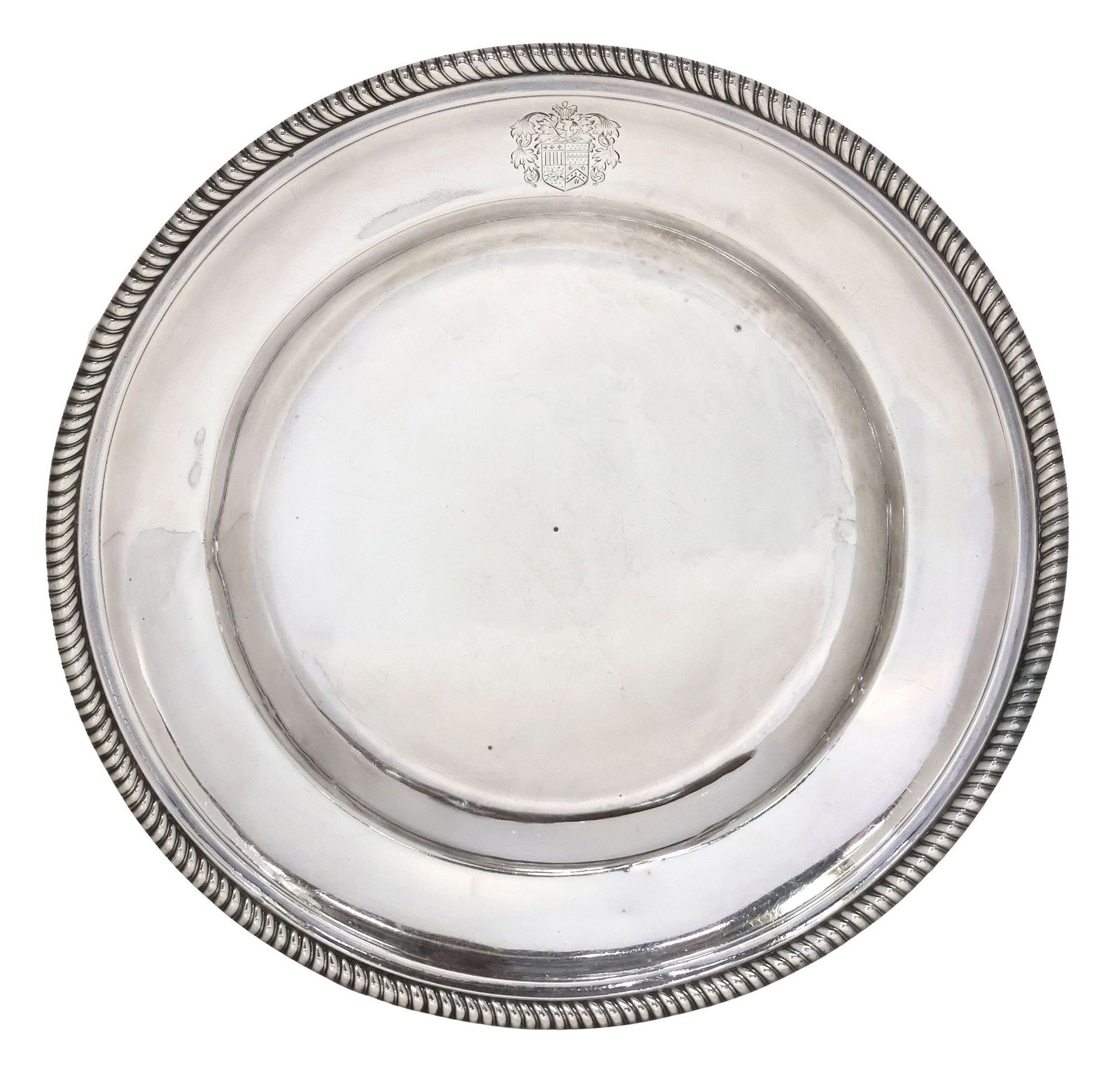 GEORGE I PERIOD SCOTTISH HARRY BETHUNE SILVER PLATE, 19.08OZT (1 of 6)