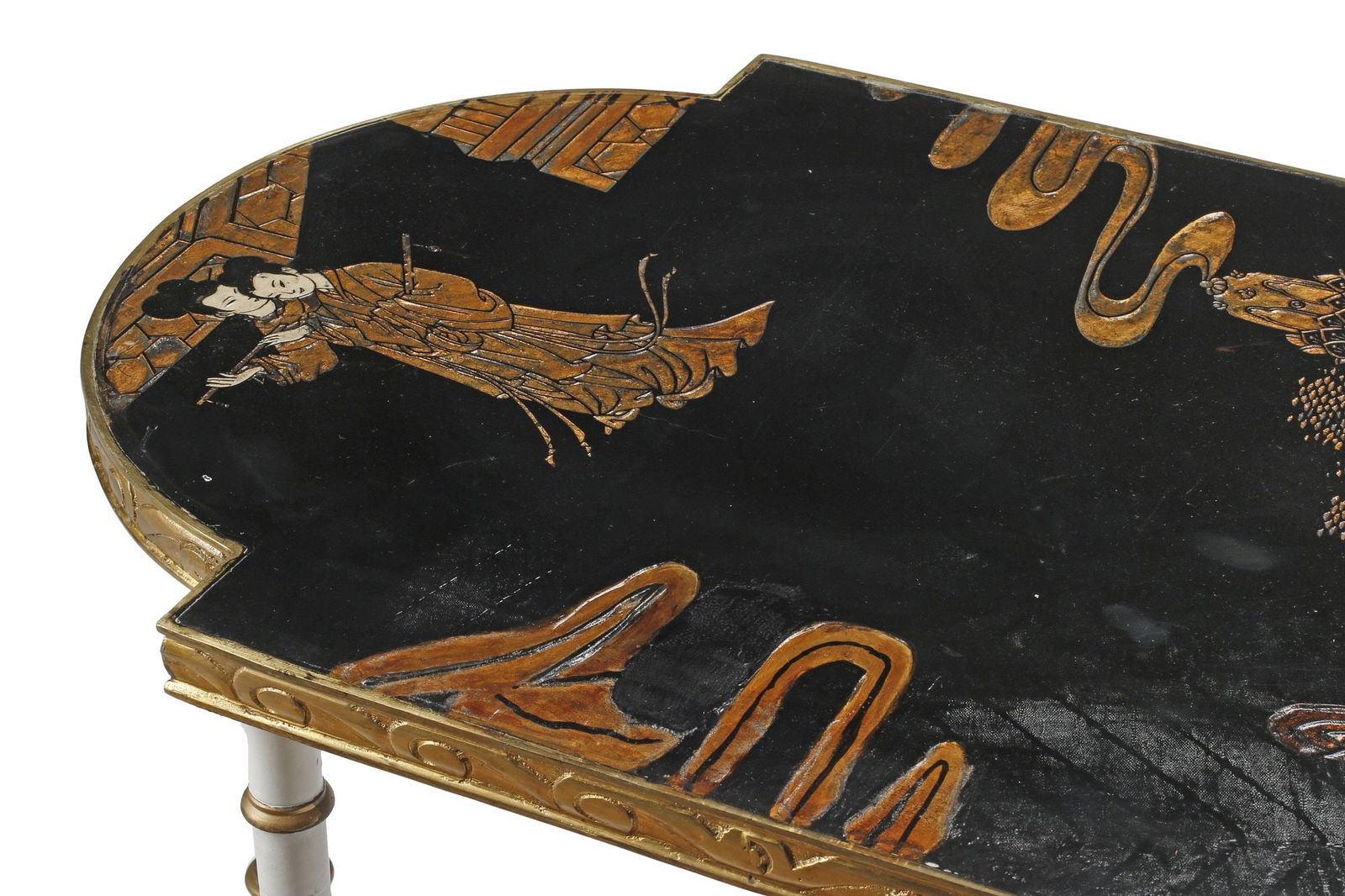 CHINOISERIE ORMOLU-MOUNTED PARCEL-GILT LACQUER SIDE TABLE - 2