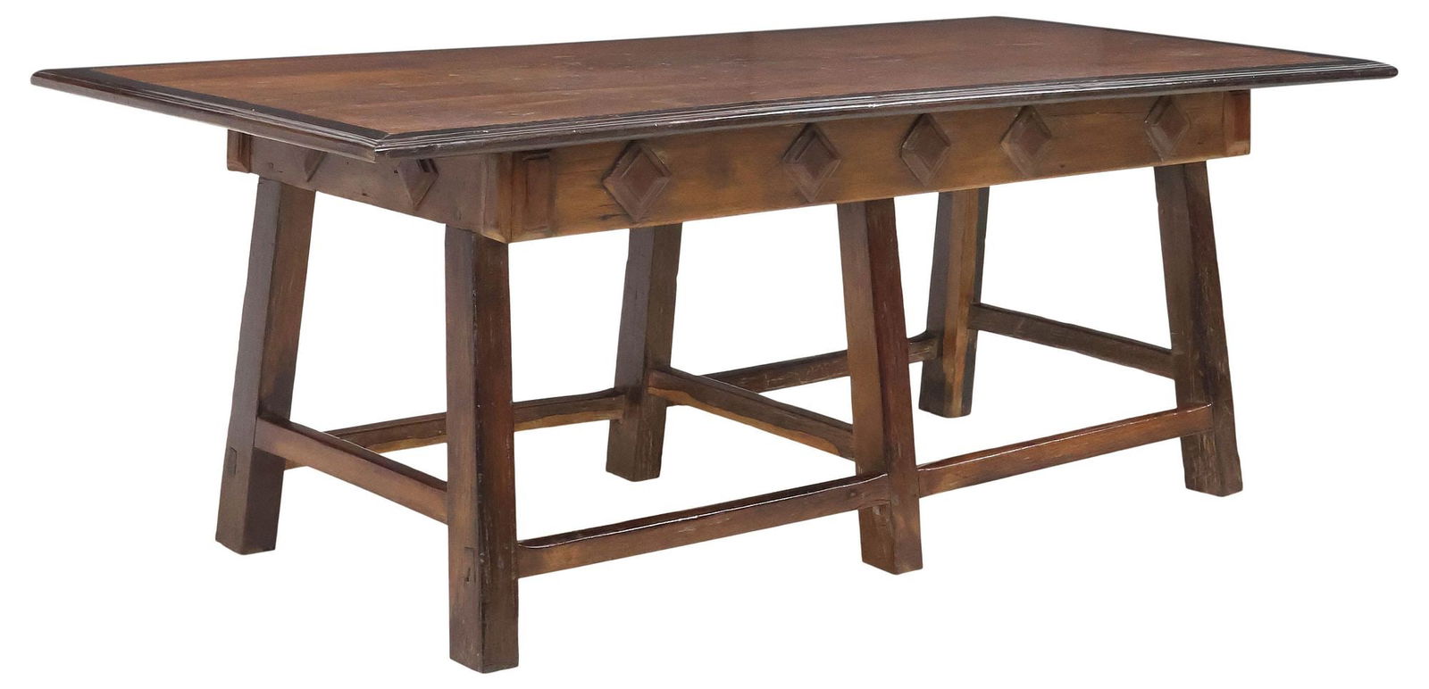 SPANISH PARCEL-EBONIZED WORK / DINING TABLE, 90"L (1 of 4)