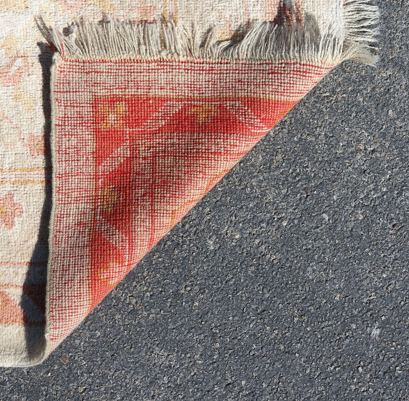 ESTATE HAND-TIED OUSHAK RUG, 17'11" X 14' - 3