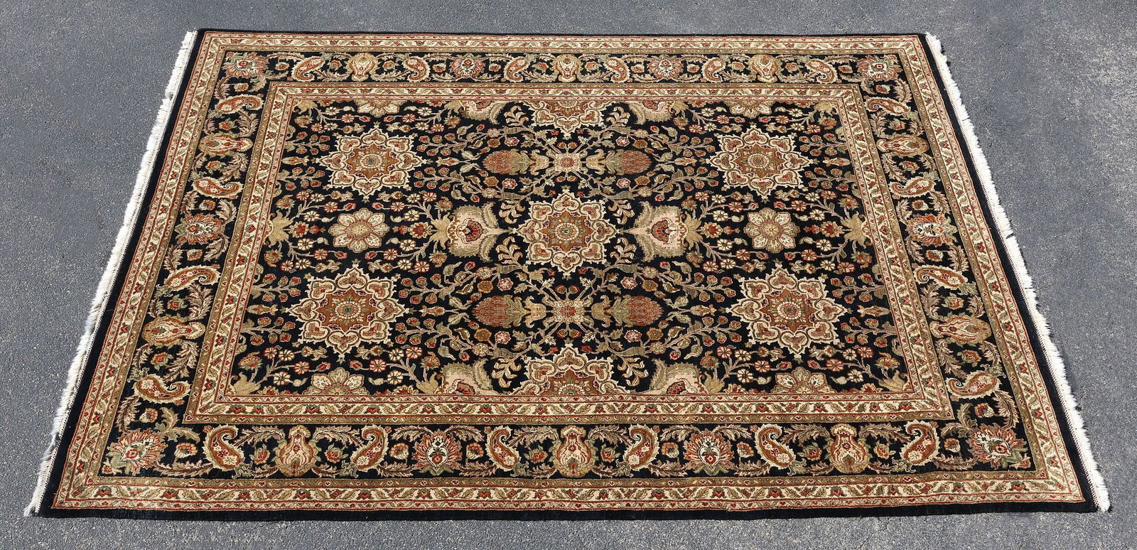 ESTATE HAND-TIED JAIPUR RUG, INDIA, 12' X 9'2" (1 of 3)