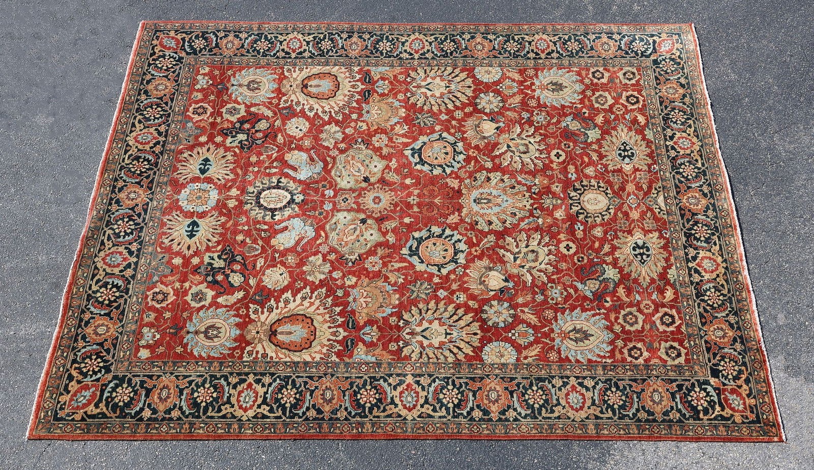 ESTATE HAND-TIED WOOL TABRIZ RUG, INDIA, 9'8" X 7'11" (1 of 3)