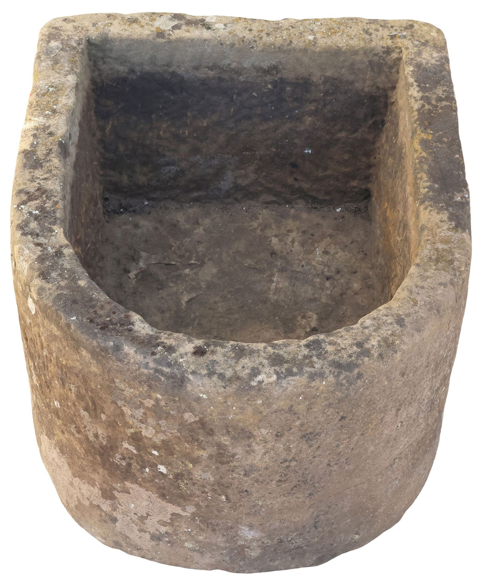 LARGE RUSTIC STONE TROUGH OR GARDEN PLANTER - 2