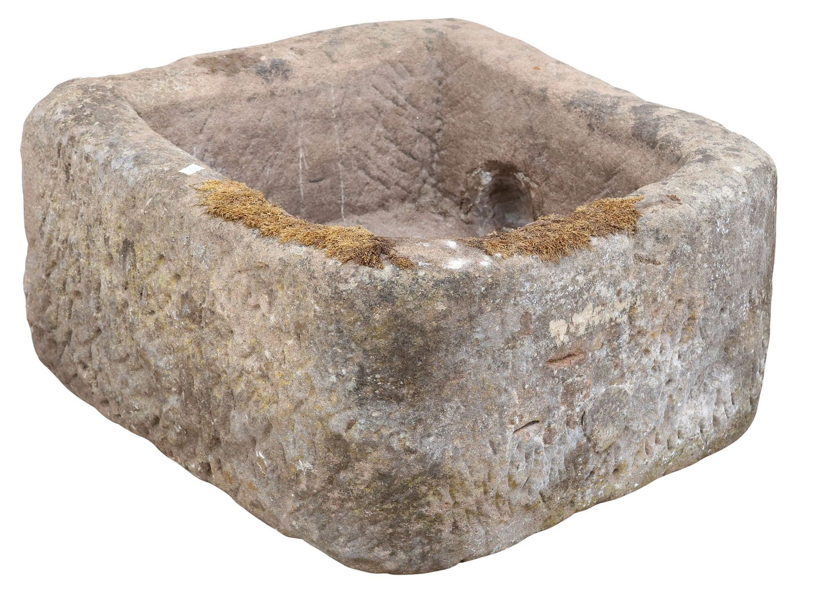 LARGE RUSTIC STONE TROUGH OR GARDEN PLANTER (1 of 4)