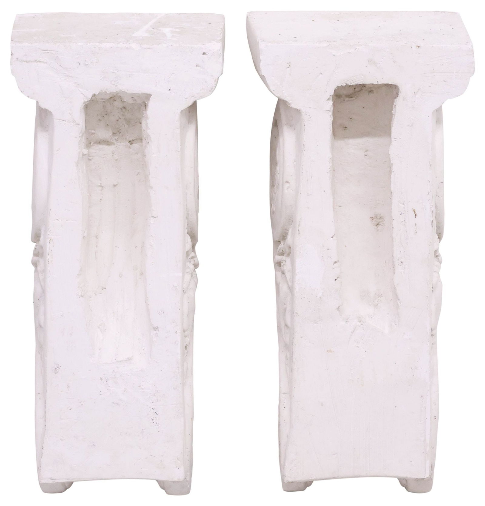 (2) NEOCLASSICAL STYLE ARCHITECTURAL PLASTER CORBELS / WALL BRACKETS - 4