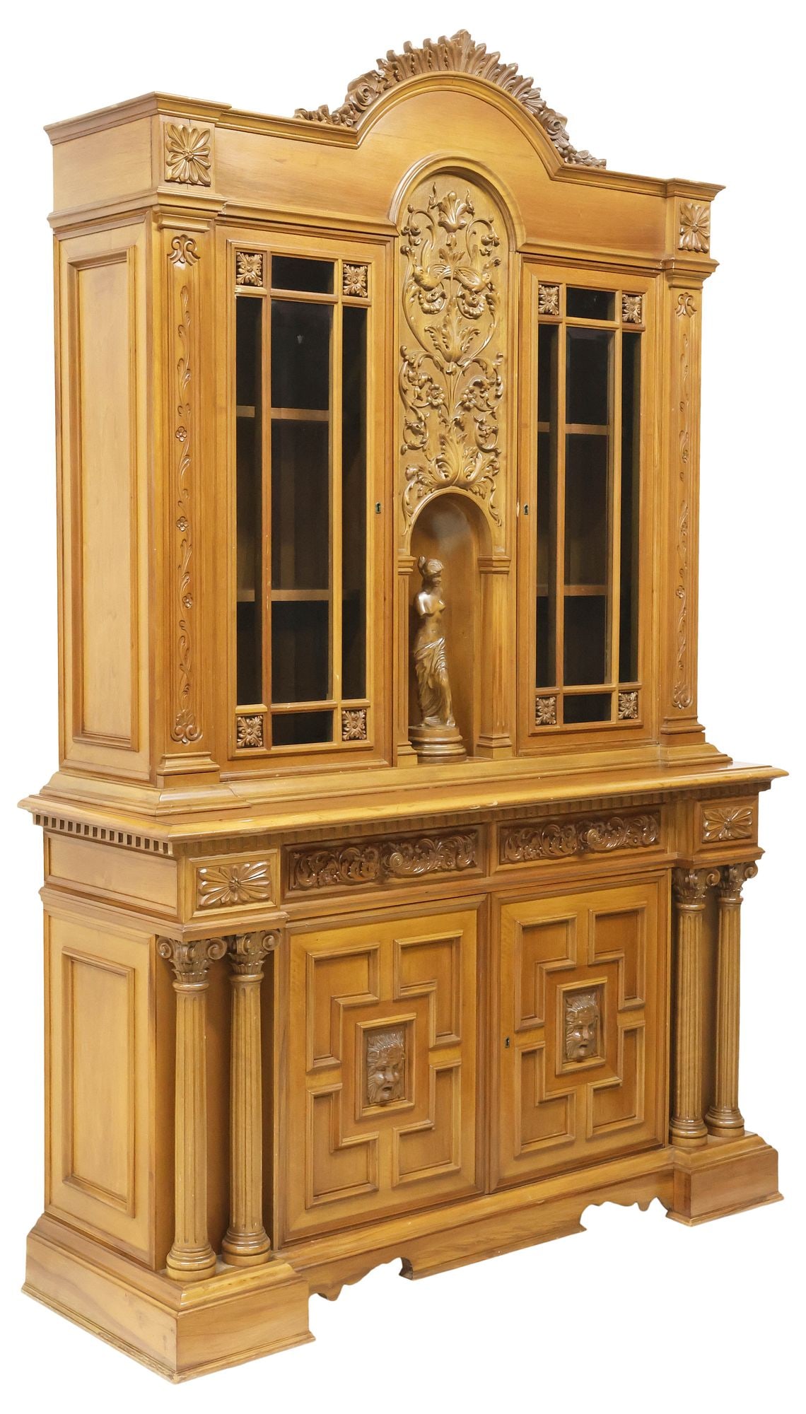 ITALIAN RENAISSANCE STYLE CARVED WALNUT 'VENUS DE MILO' SIDEBOARD (1 of 8)