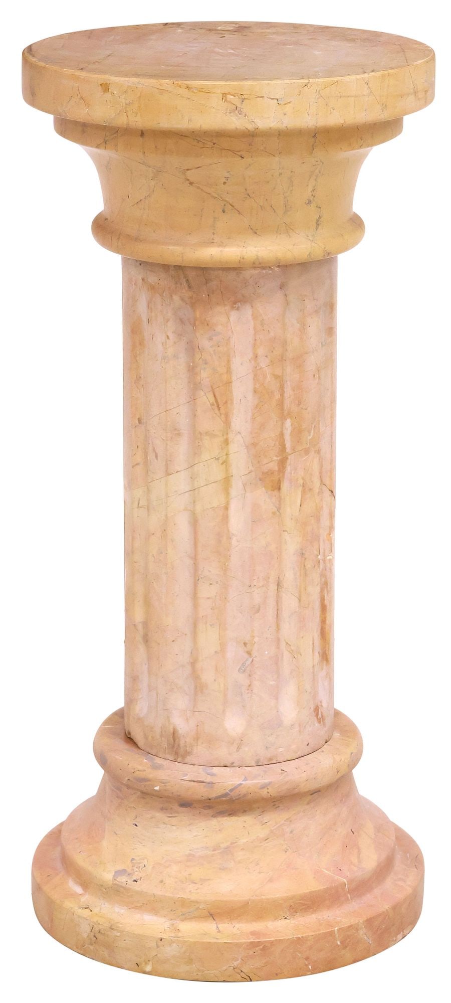 LARGE NEOCLASSICAL STYLE FLUTED MARBLE DISPLAY PEDESTAL / COLUMN (1 of 3)