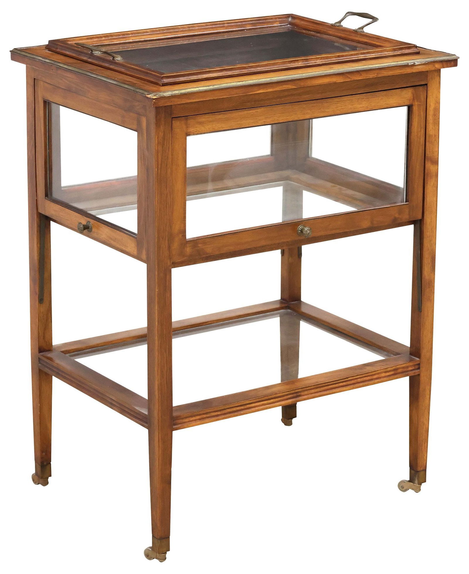 ITALIAN WALNUT TRAY-TOP SERVICE TABLE / TROLLEY (1 of 6)