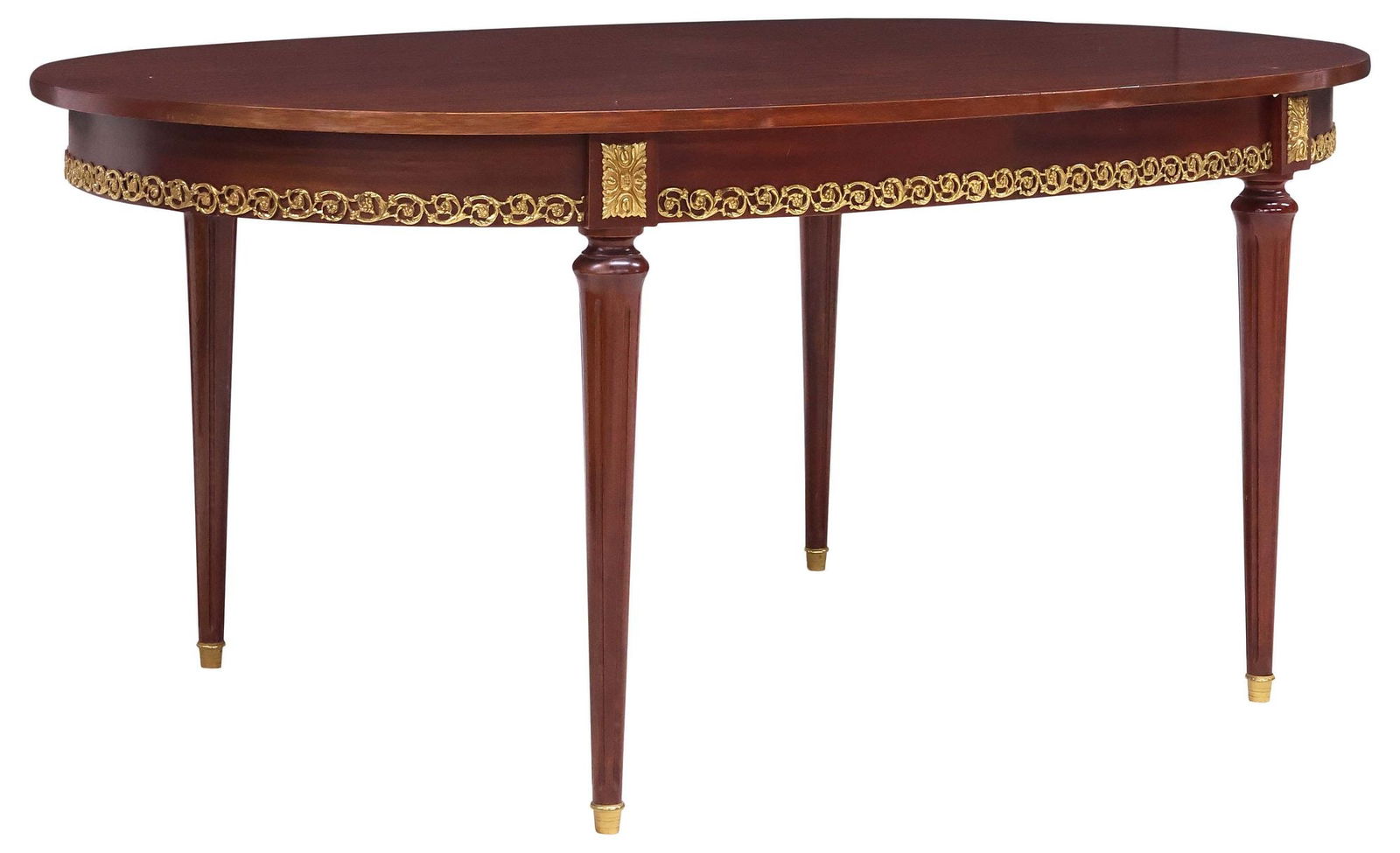 FRENCH LOUIS XVI STYLE MAHOGANY EXTENSION DINING TABLE (1 of 5)
