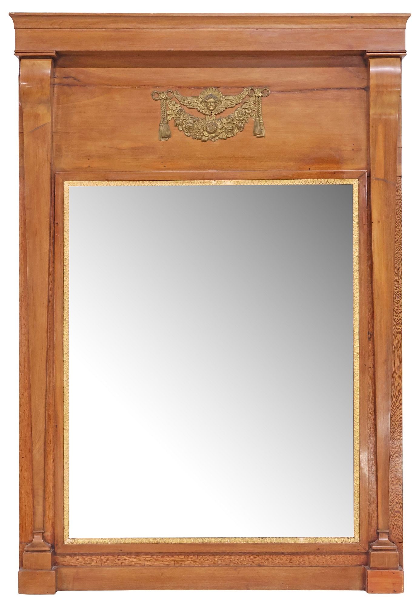 FRENCH EMPIRE PERIOD PARCEL-GILT MAHOGANY TRUMEAU MIRROR (1 of 4)