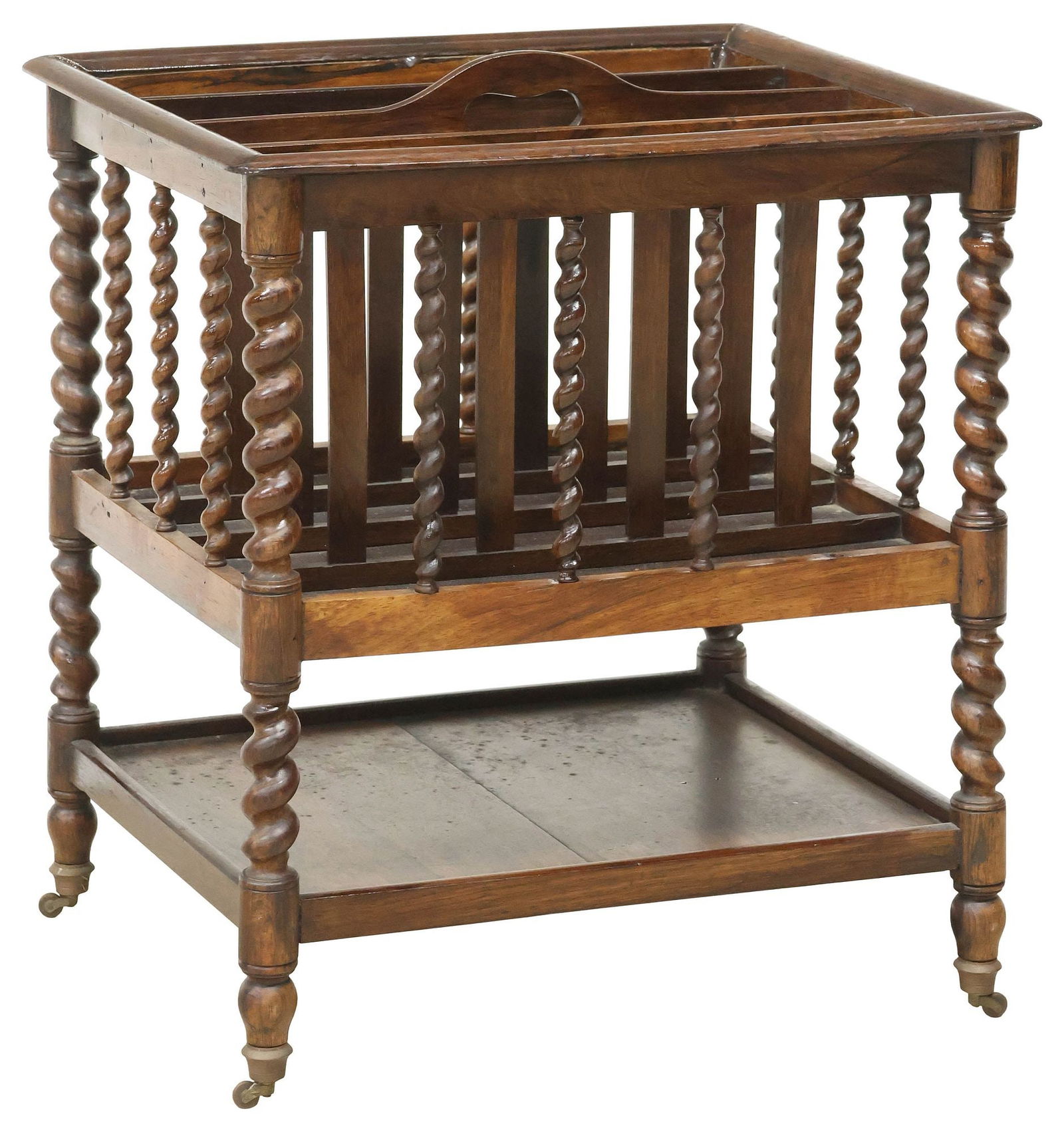 ENGLISH BARLEY TWIST WALNUT CANTERBURY - 4