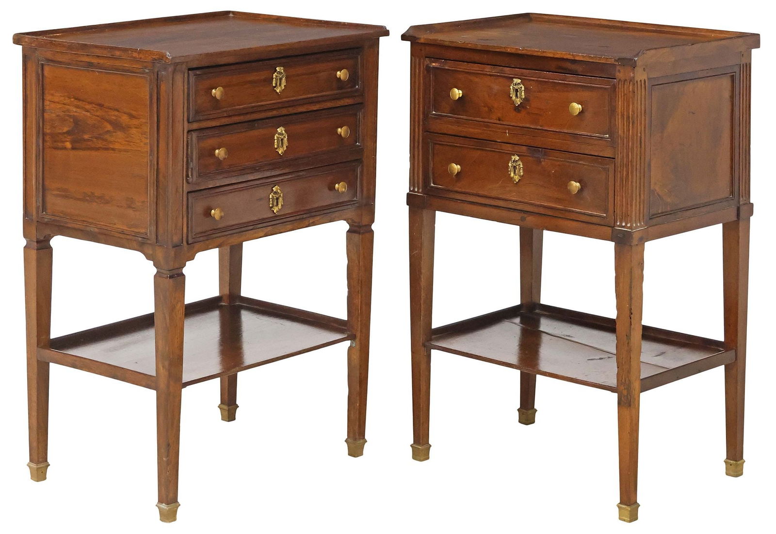 (2) NEOCLASSICAL STYLE MAHOGANY NIGHTSTANDS (1 of 6)