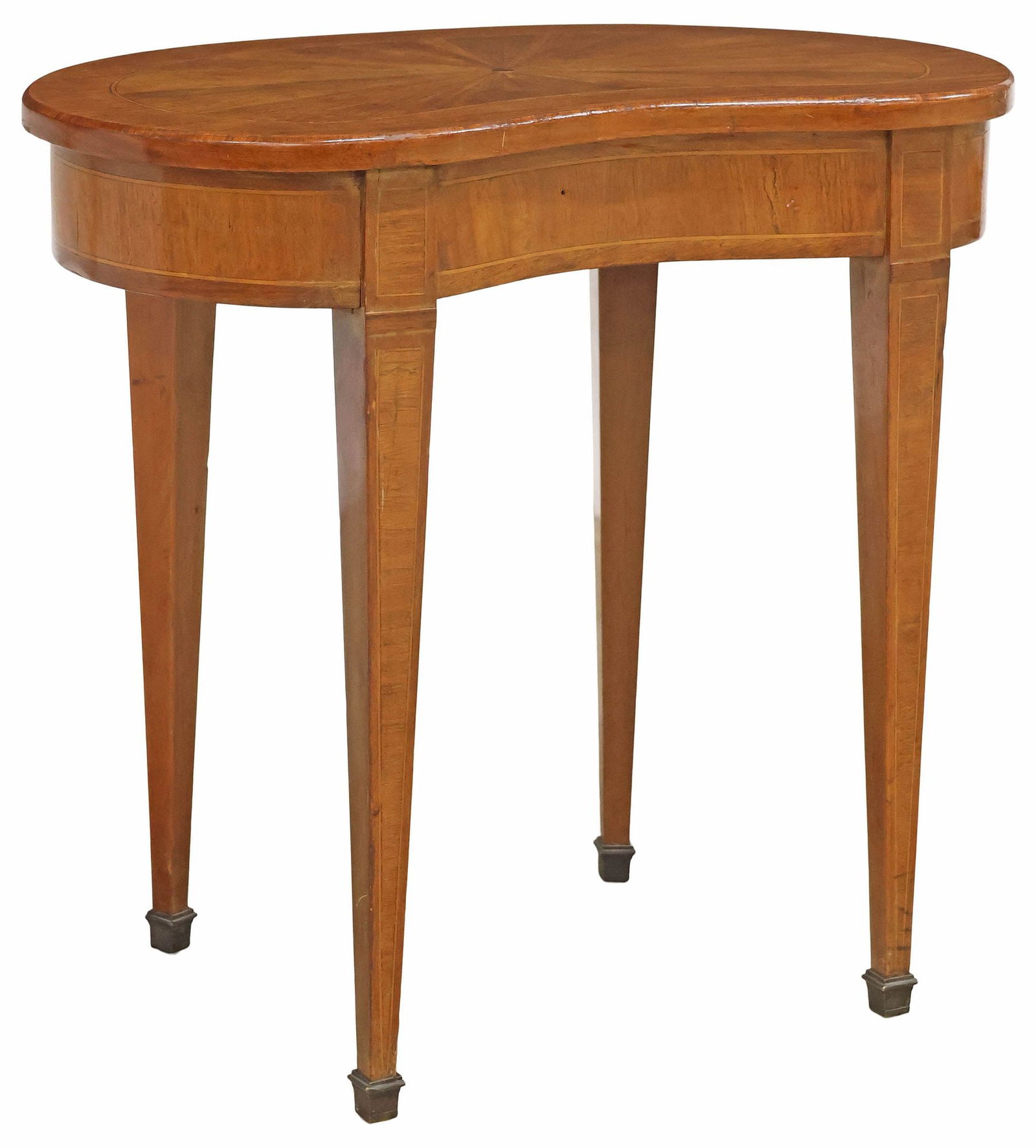 FRENCH NEOCLASSICAL STYLE INLAID KIDNEY-FORM SIDE TABLE (1 of 4)