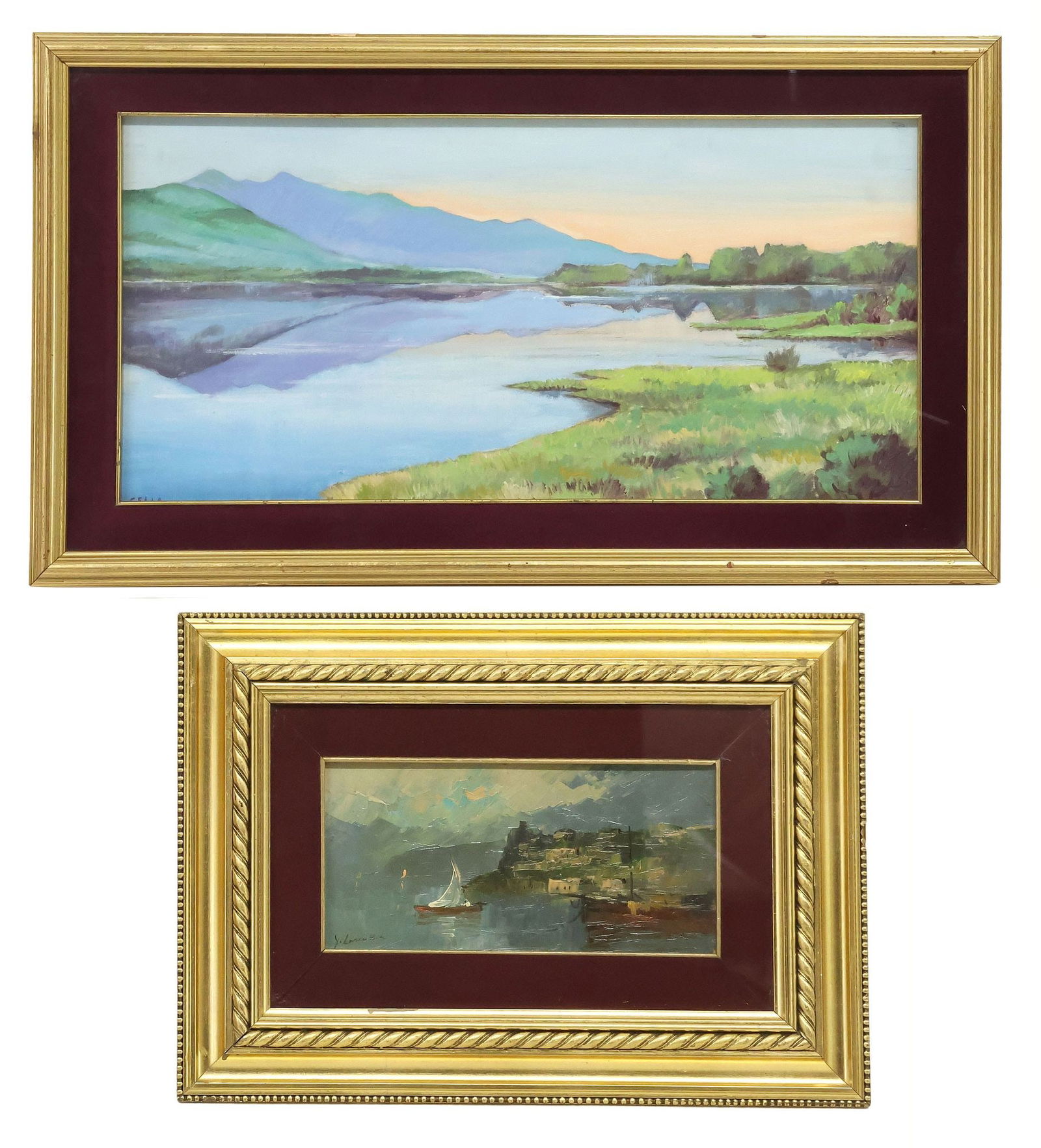 (2) SIGNED ITALIAN LANDSCAPE PAINTINGS, 1 VINCENZO LARICCHIO (1940-2017) (1 of 7)