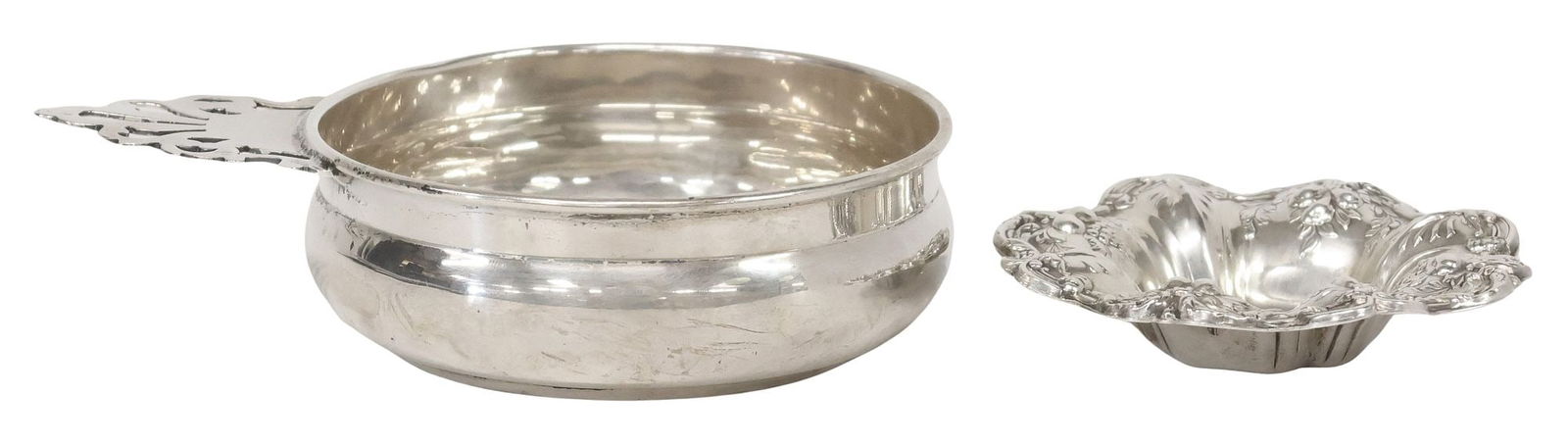 (2) REED & BARTON STERLING SILVER PORRINGER & 'FRANCIS I' NUT DISH (1 of 5)
