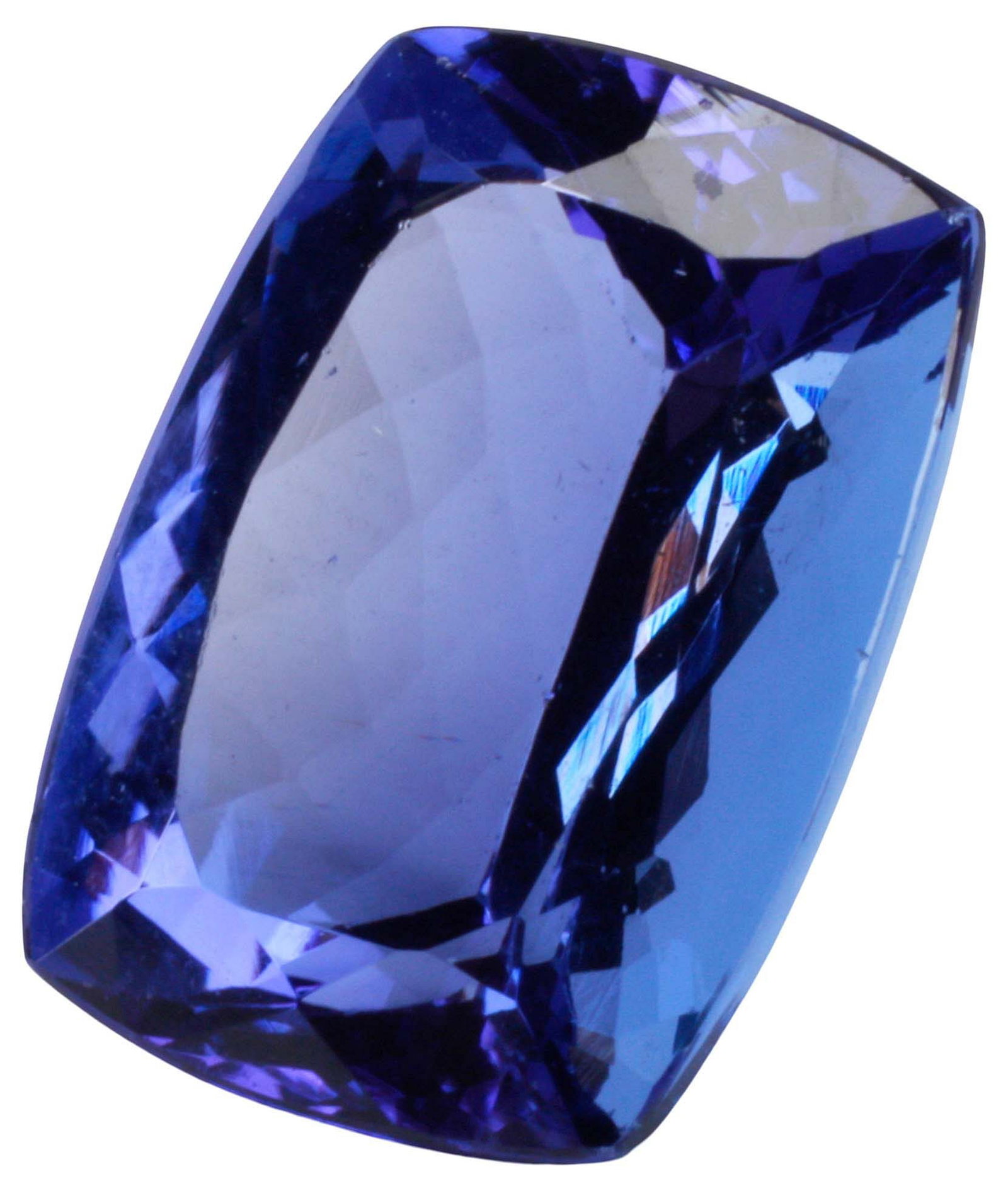 ESTATE UNMOUNTED CUSHION-CUT TANANITE GEMSTONE, 9.00CTS: Estate loose cushion-cut tanzanite gemstone, approx 9.00cts, 1.8 grams **NOTE: ALL JEWELRY & COIN LOTS REALIZING OVER $1,000 MUST BE PAID BY BANK WIRE. STANDARD TREATMENTS ASSUMED ON ALL COLORED