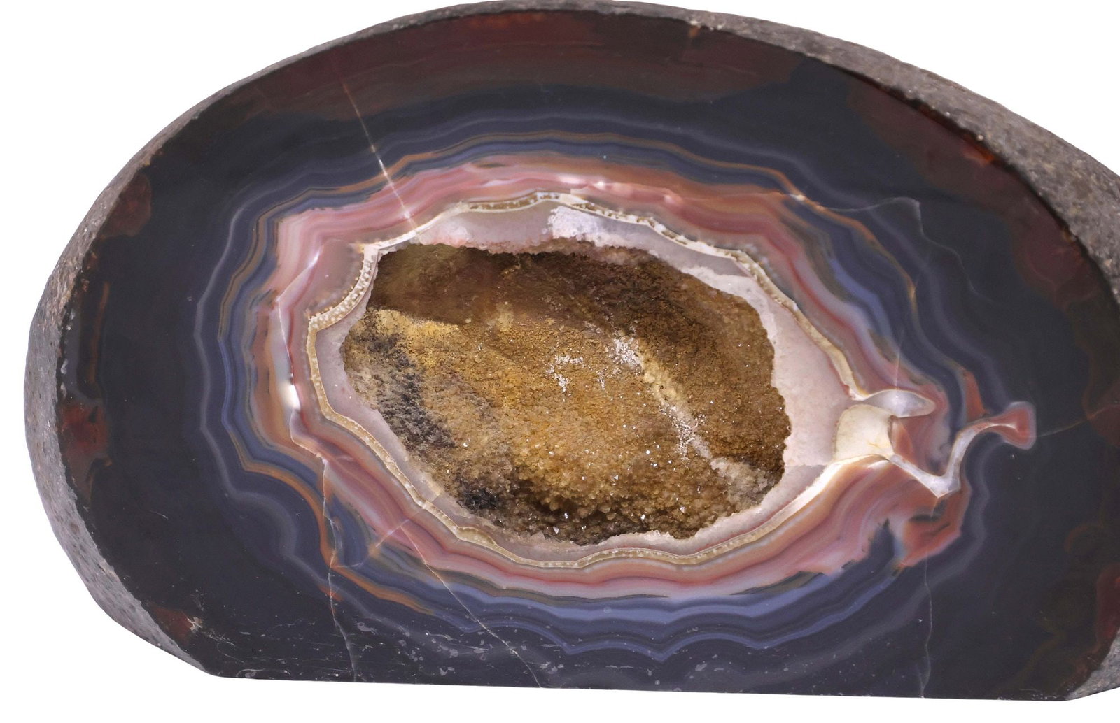 GEOLOGICAL AGATE GEODE SPECIMEN - 2