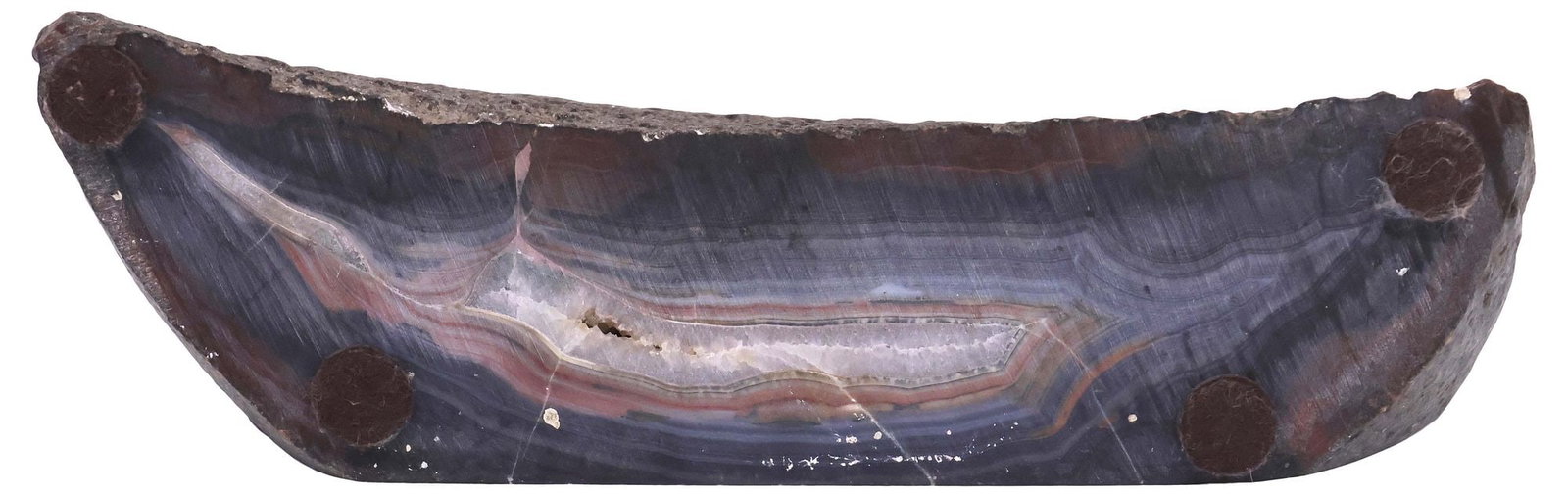 GEOLOGICAL AGATE GEODE SPECIMEN - 4