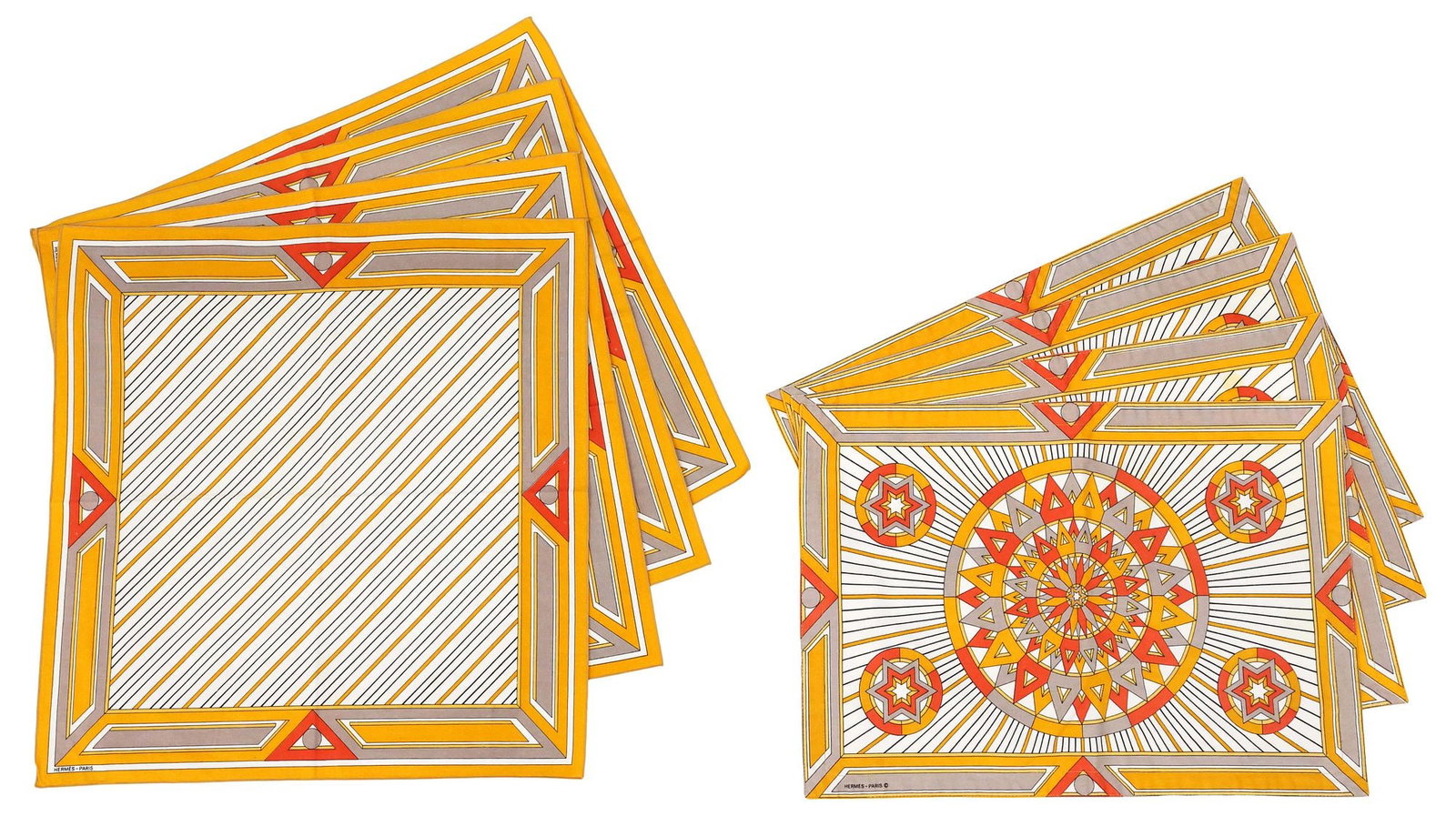 (8) DESIGNER HERMES 'LA ROSE DES VENTS' TABLE LINENS, PLACEMATS & NAPKINS (1 of 6)